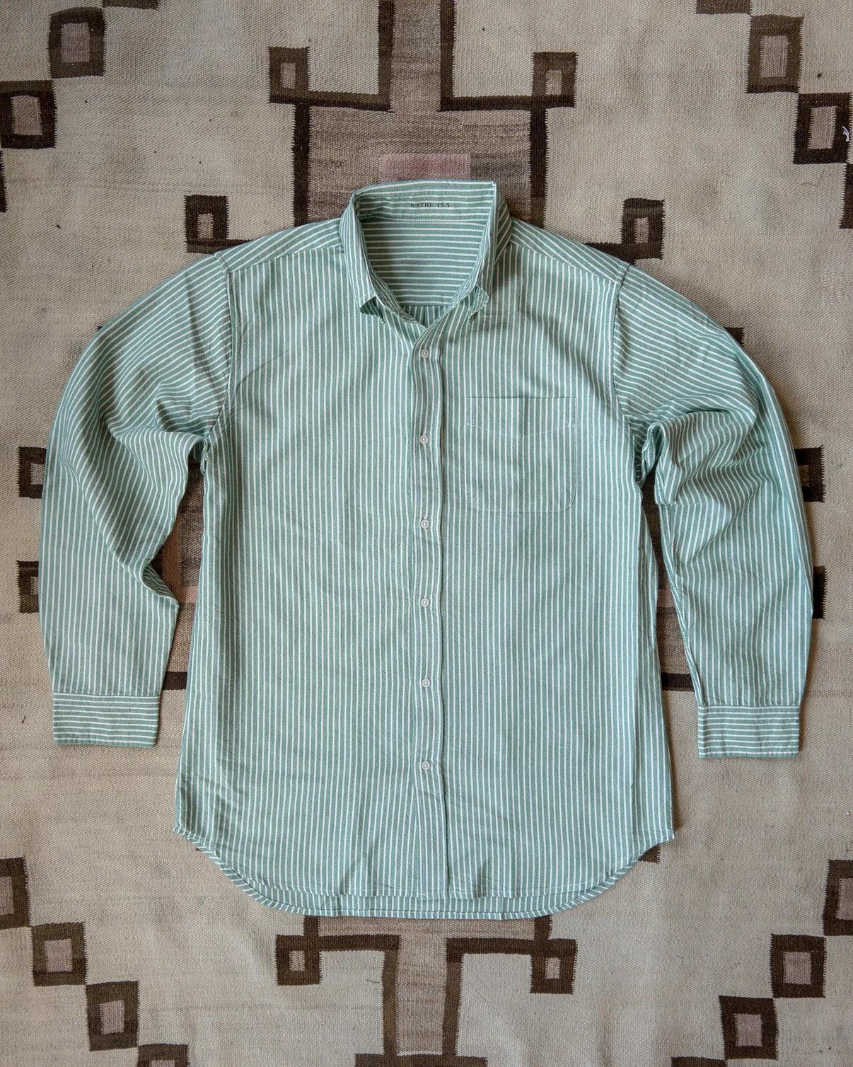 Oxford Cloth Button Down - Evergreen Stripe - Guilty Party
