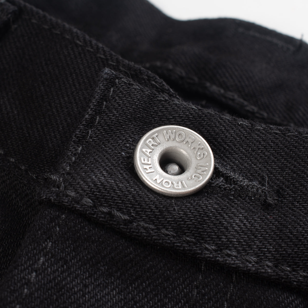 Iron Heart IH-634S-142bb 14oz Selvedge Denim Straight Cut Jeans - Black/Black