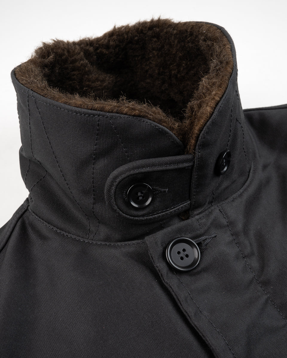 Iron Heart IHM-37-BLK Oiled Whipcord N1 Deck Jacket - Black