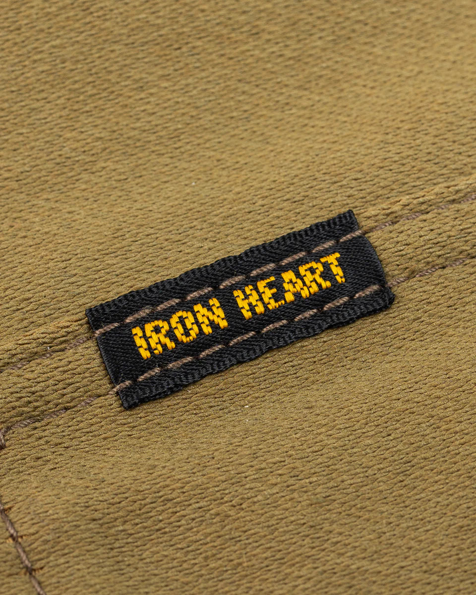 Iron Heart IHSH-426-KHA 12oz Military Moleskin Western Shirt - Khaki