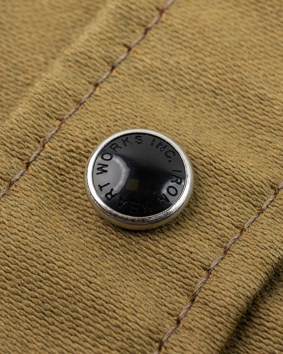 Iron Heart IHSH-426-KHA 12oz Military Moleskin Western Shirt - Khaki