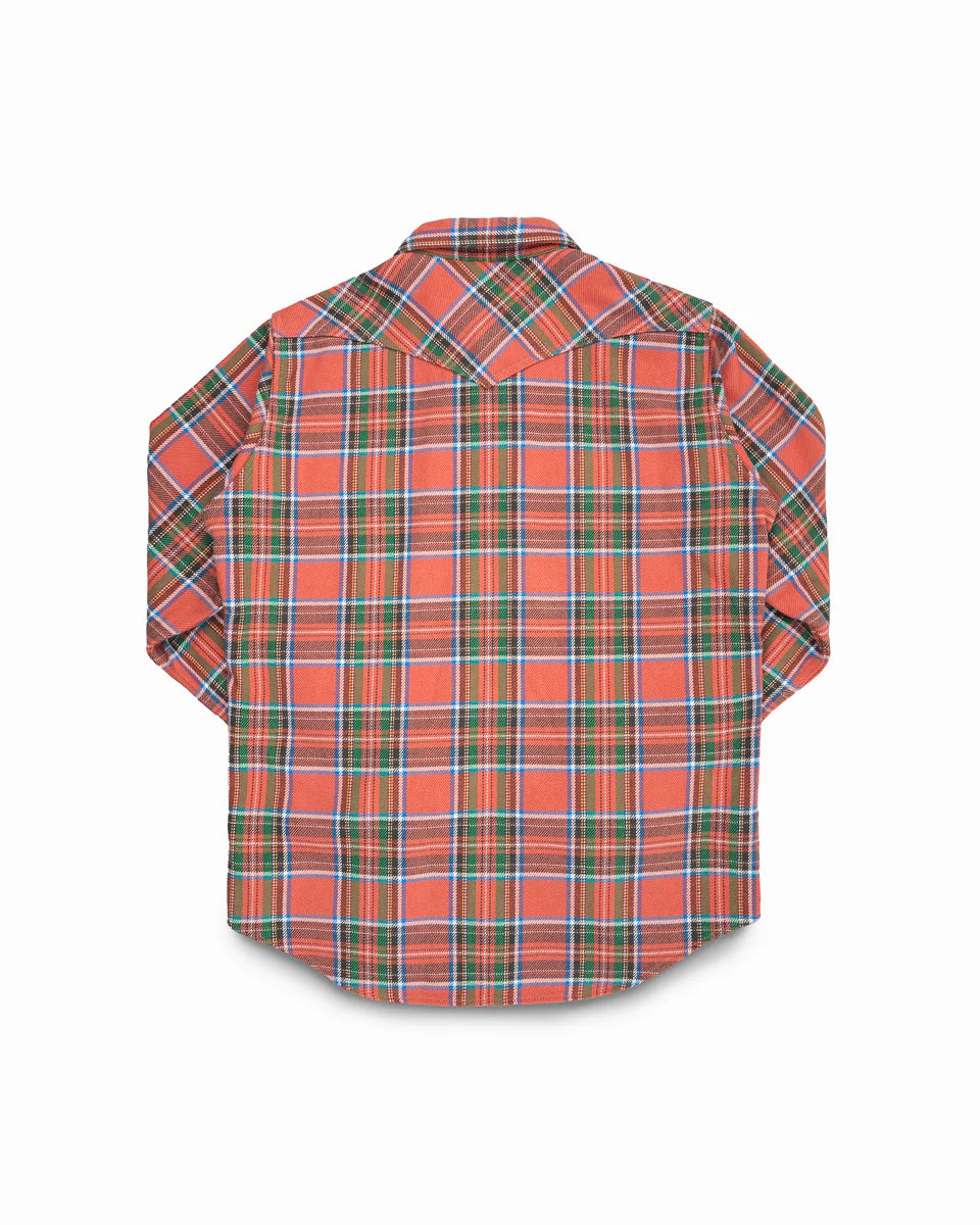 Iron Heart IHSH-436-RED Ultra Heavy Flannel American Check Western Shirt - Red "The Watermelon Man"