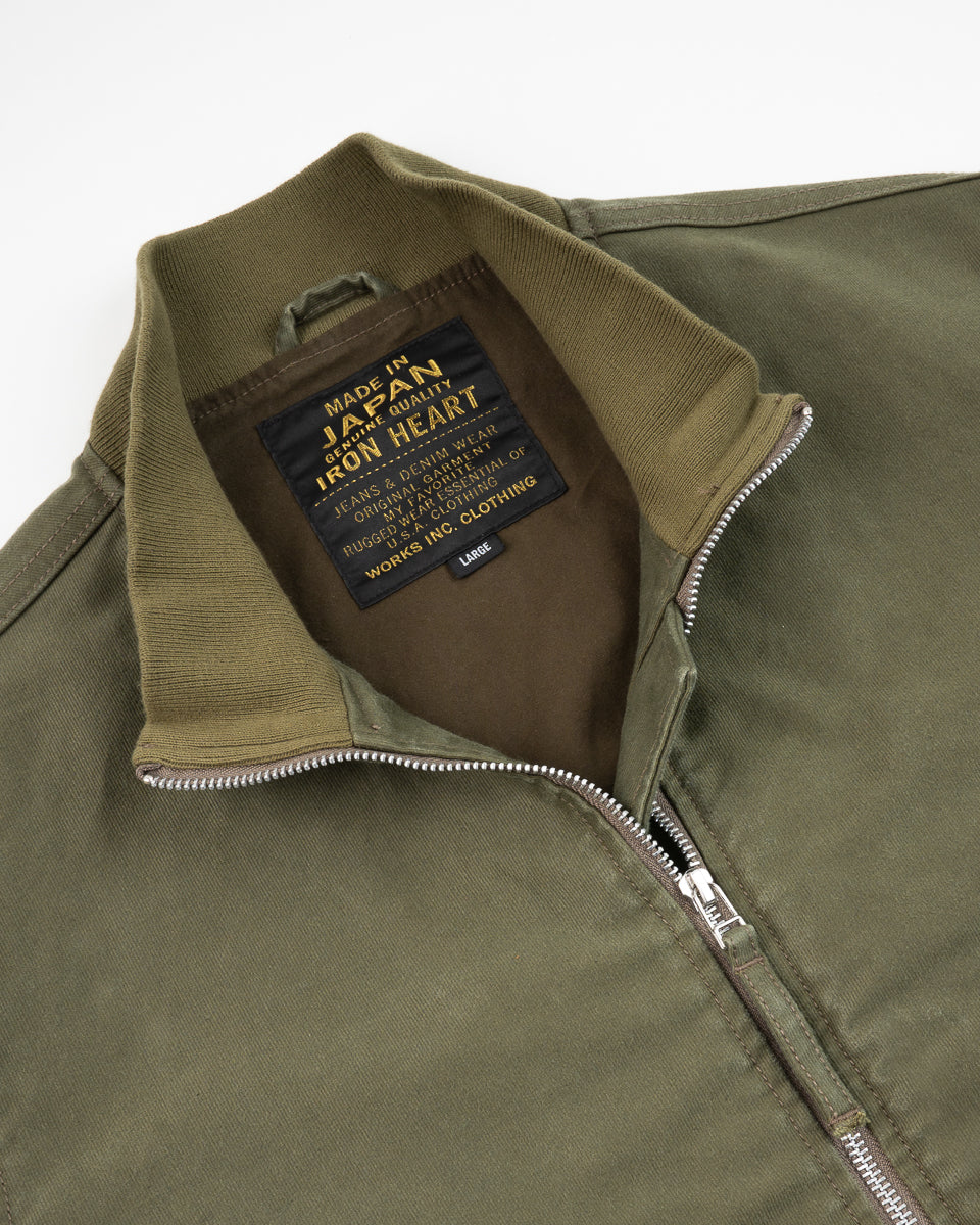Iron Heart IHM-47-ODG 12oz Whipcord Tanker Jacket - Olive Drab Green