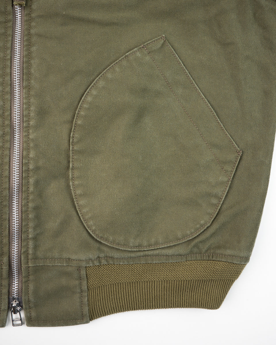 Iron Heart IHM-47-ODG 12oz Whipcord Tanker Jacket - Olive Drab Green