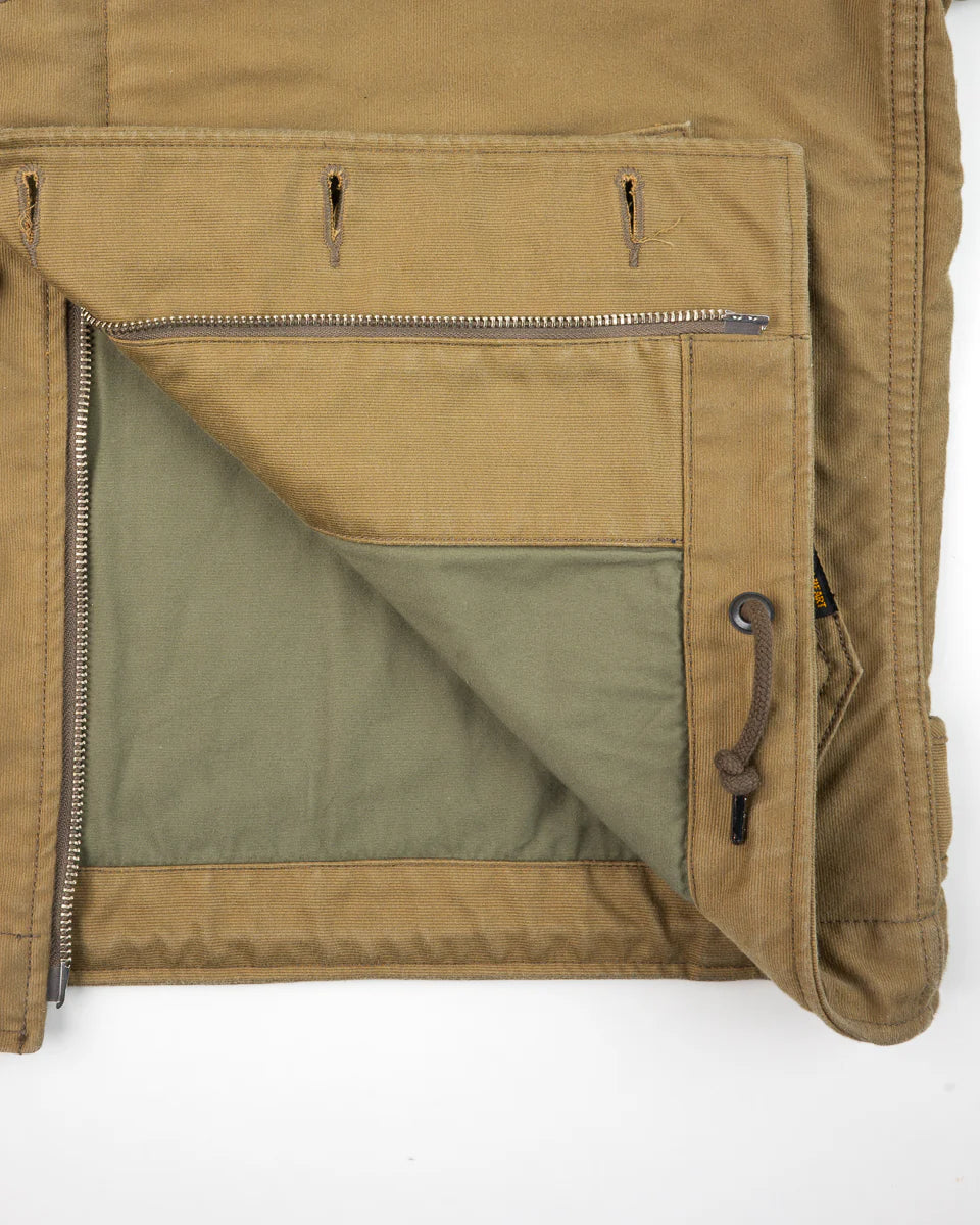 Iron Heart IHM-48-KHA 12oz Whipcord Lightweight N1 Deck Jacket - Khaki