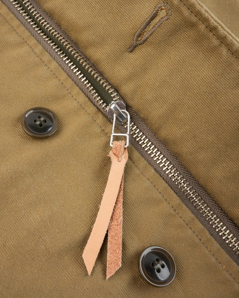 Iron Heart IHM-48-KHA 12oz Whipcord Lightweight N1 Deck Jacket - Khaki