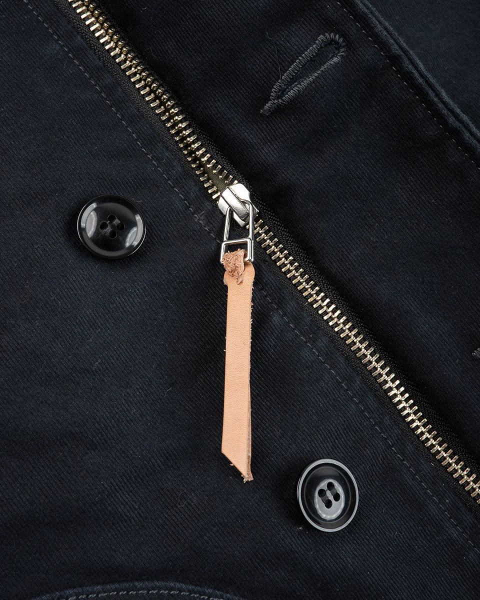 Iron Heart IHM-48-BLK 12oz Whipcord Lightweight N1 Deck Jacket - Black