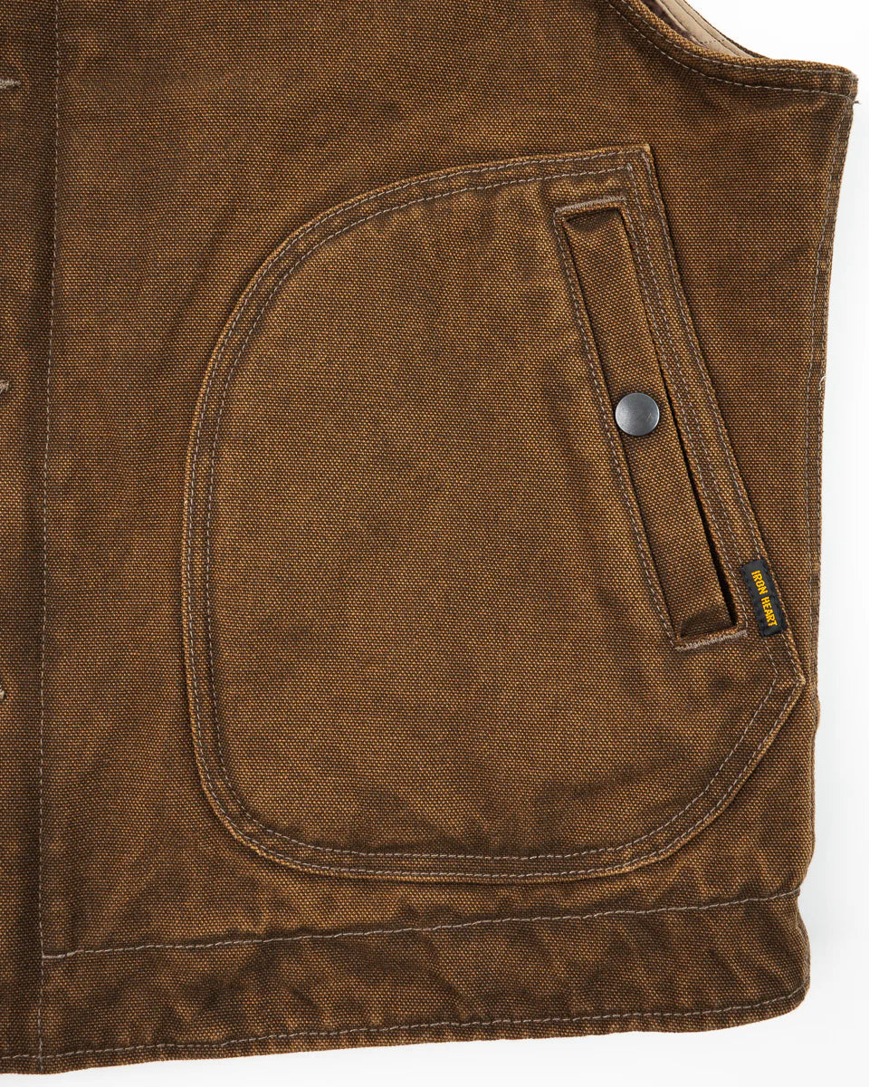 Iron Heart IHV-51-BRN 12oz Duck N1 Deck Vest - Brown