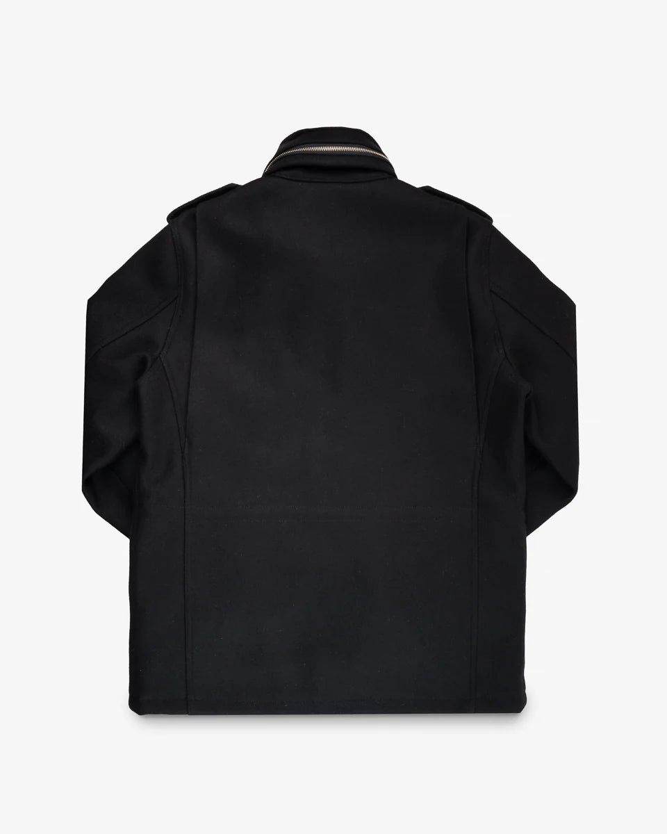 Iron Heart IHM-49-BLK 21oz Melton Wool M65 Field Jacket - Black