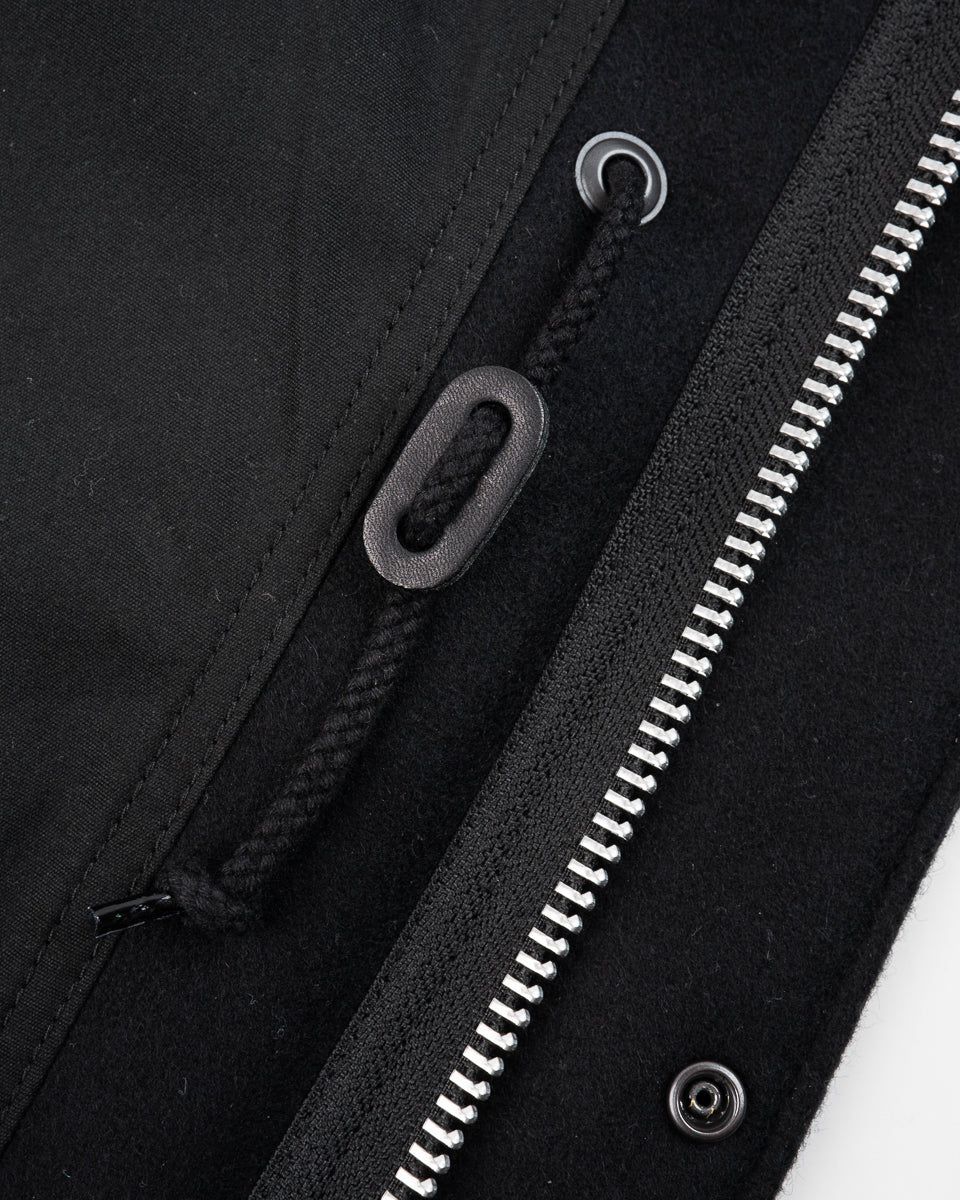 Iron Heart IHM-49-BLK 21oz Melton Wool M65 Field Jacket - Black