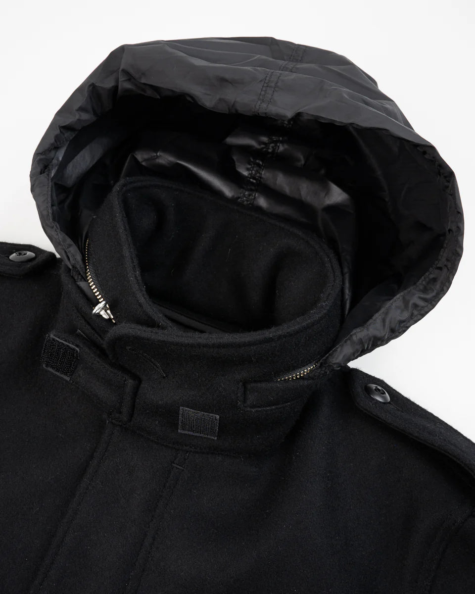 Iron Heart IHM-49-BLK 21oz Melton Wool M65 Field Jacket - Black