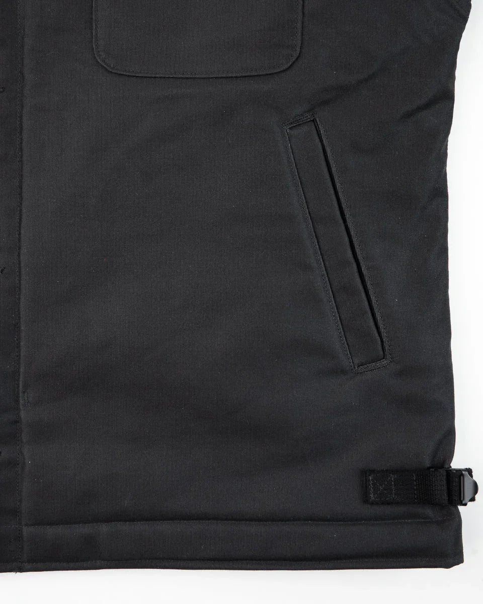 Iron Heart IHM-45-BLK Oiled Whipcord A2 Deck Jacket - Black