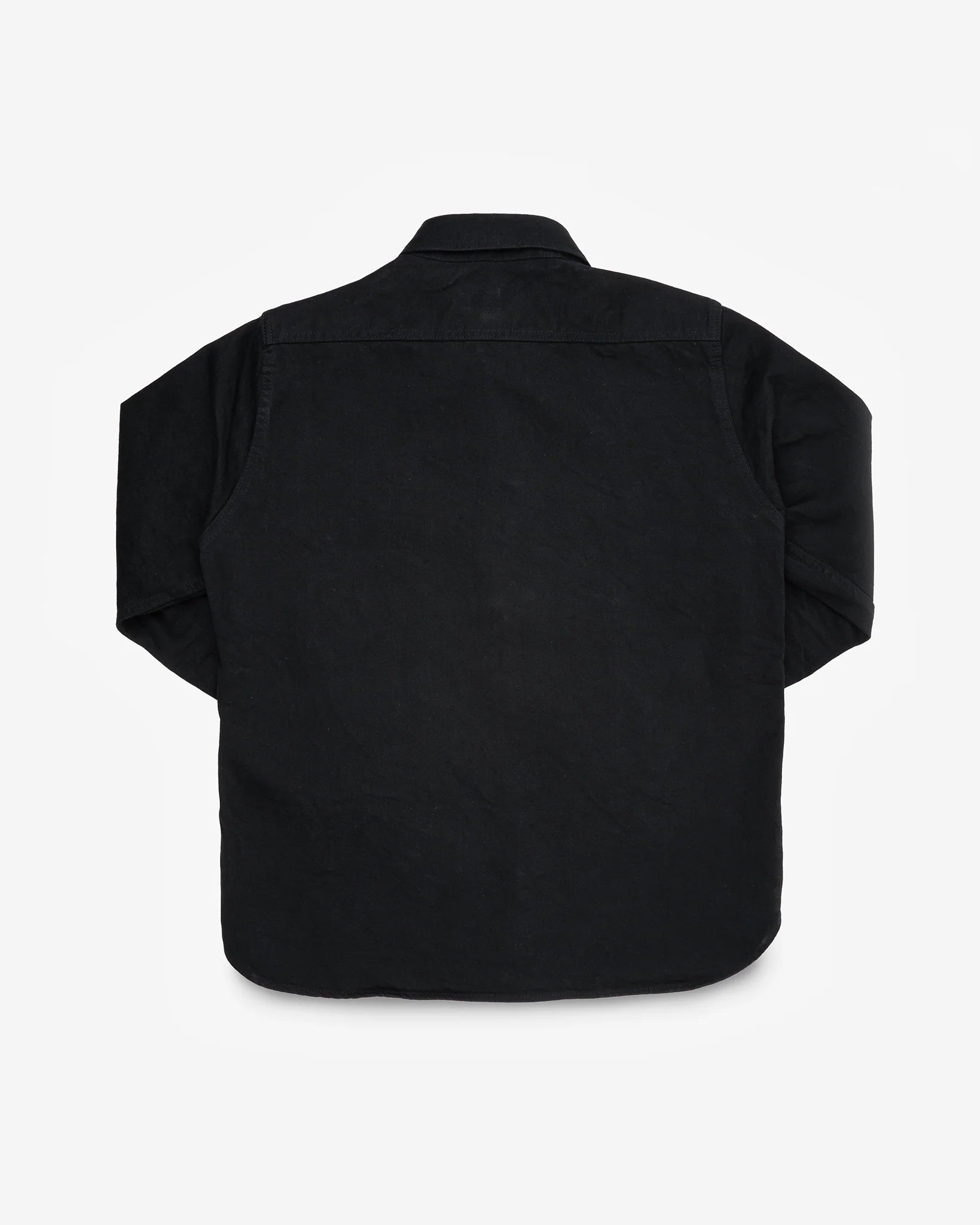 Iron Heart IHSH-338-BLK 12oz Selvedge Denim Work Shirt With Snaps - Black