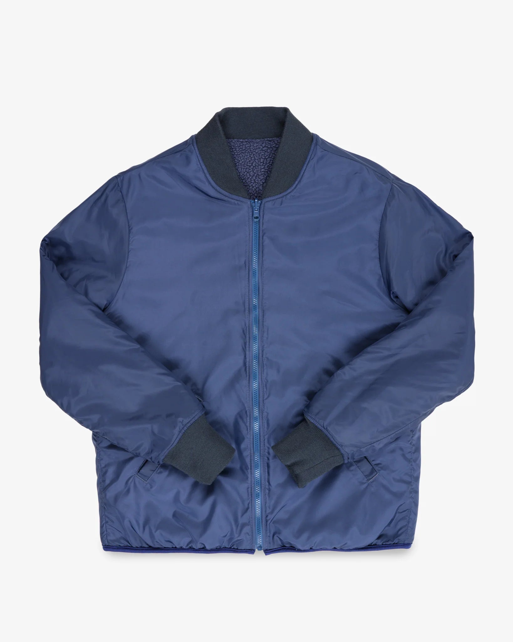 Iron Heart IHJ-157-NAV Reversible Fleece Jacket - Navy