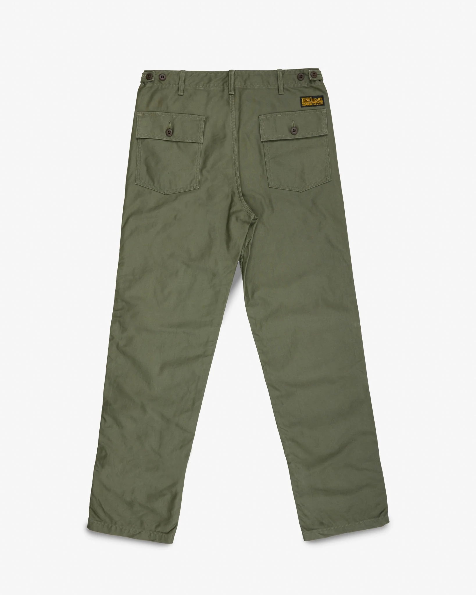 Iron Heart IH-744-GRN 10oz Back Sateen Baker Pants - Army Green