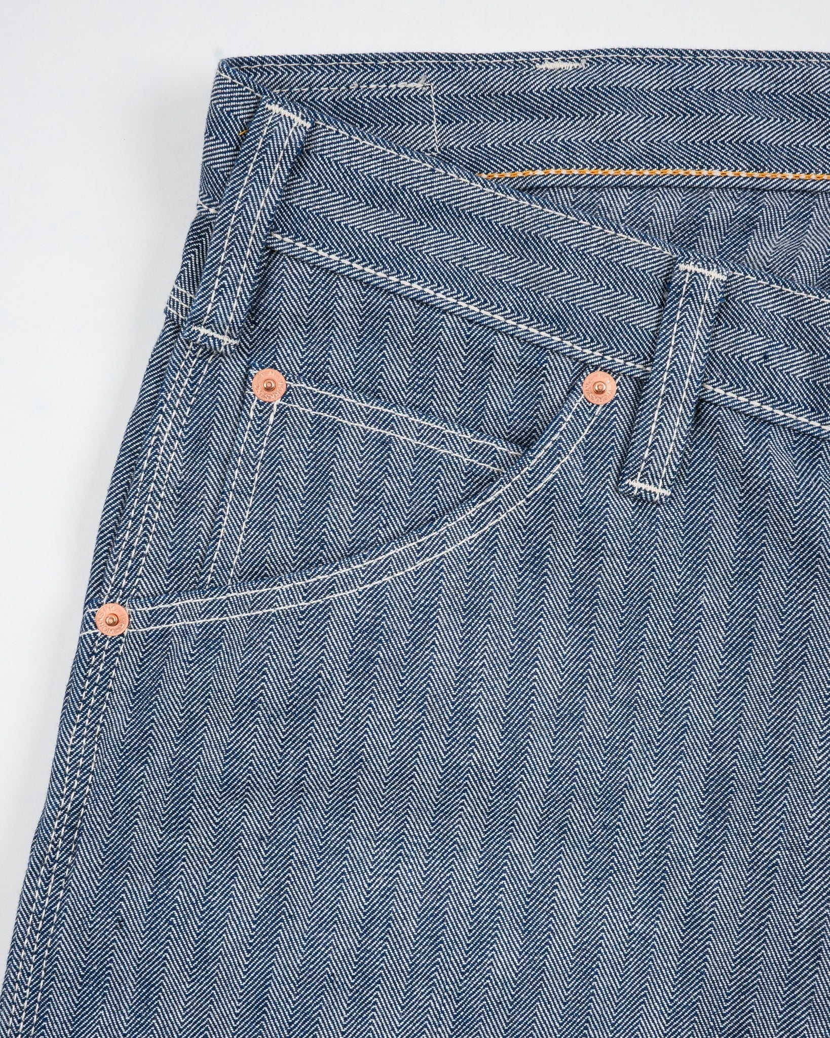 Iron Heart IH-830-IND 10.5oz Herringbone Painter’s Pants - Indigo