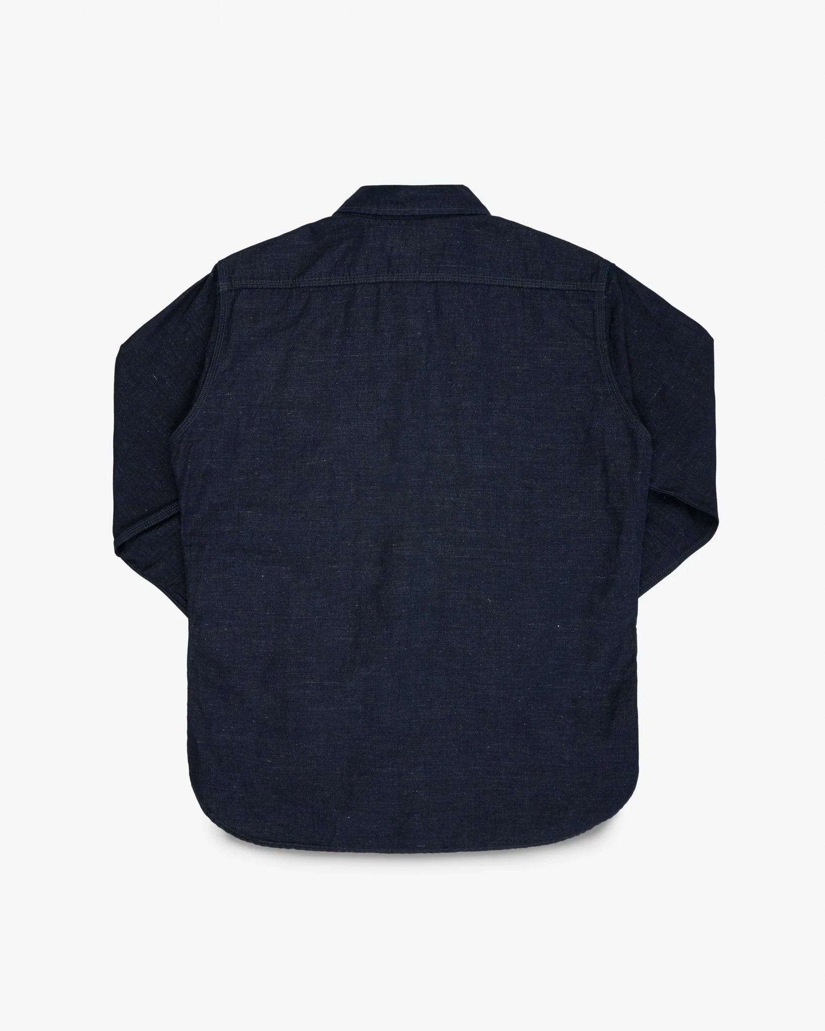 Iron Heart IHSH-443-IND 7oz Cotton Linen Chambray Work Shirt - Indigo