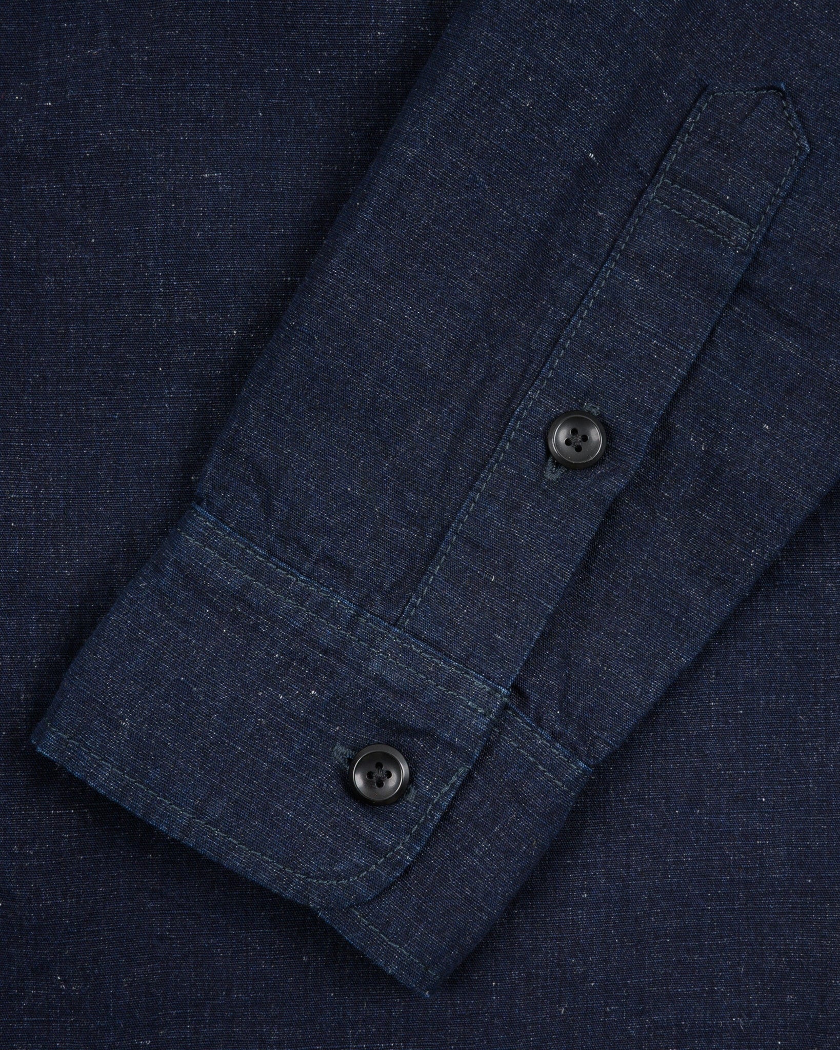Iron Heart IHSH-443-IND 7oz Cotton Linen Chambray Work Shirt - Indigo