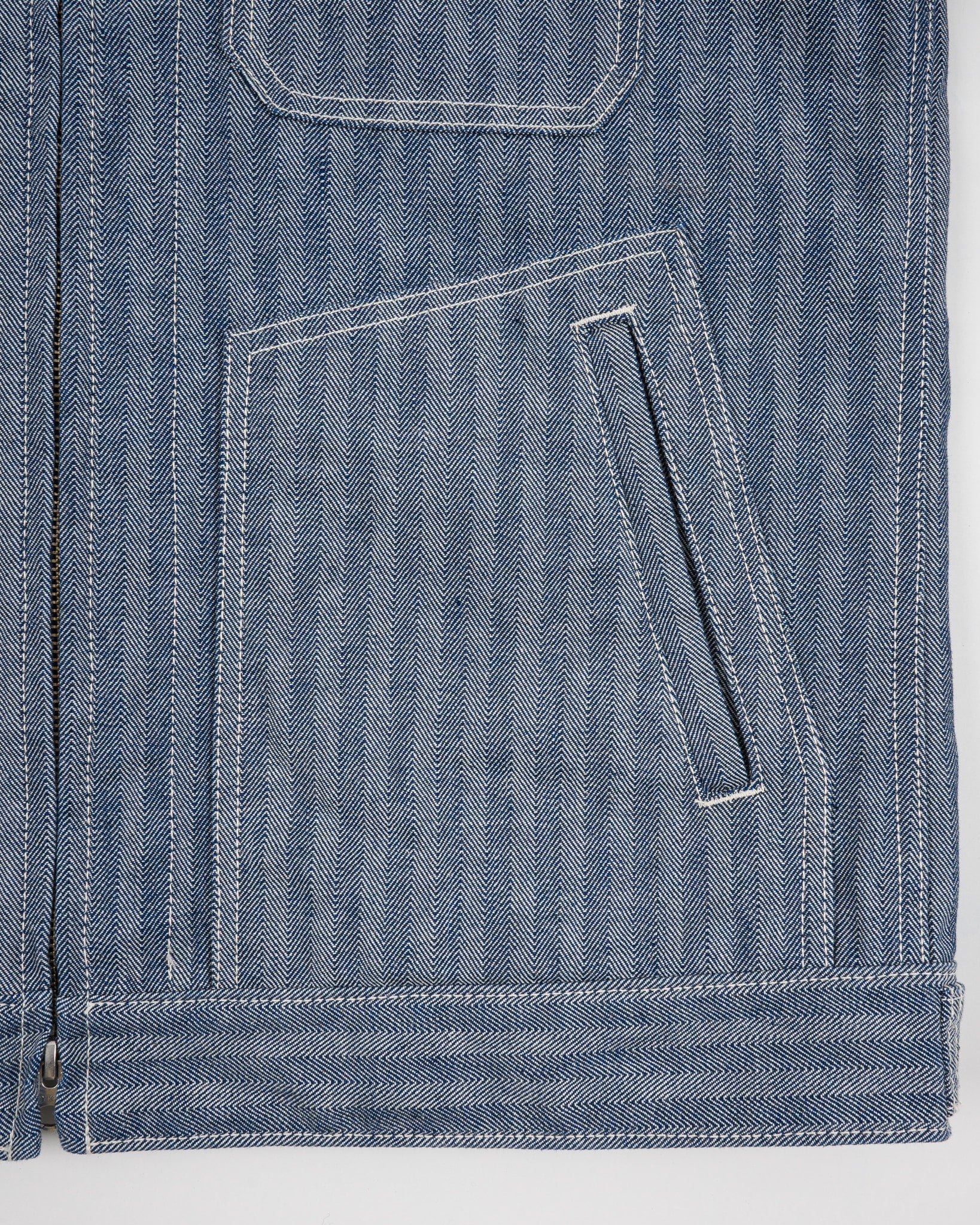 Iron Heart IHJ-164-BLU 10.5oz Herringbone Work Jacket - Indigo
