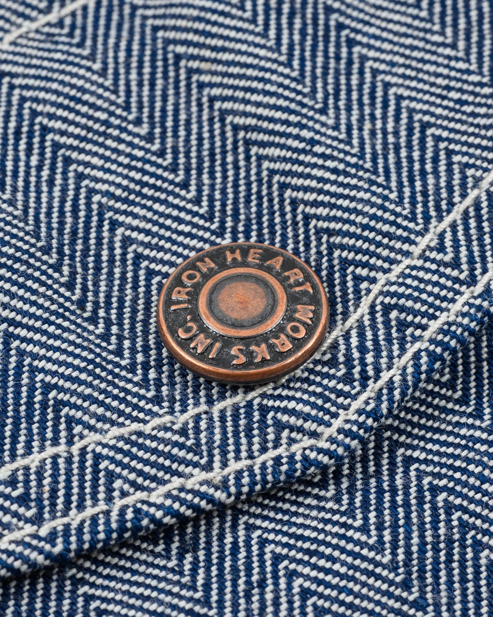 Iron Heart IHJ-164-BLU 10.5oz Herringbone Work Jacket - Indigo