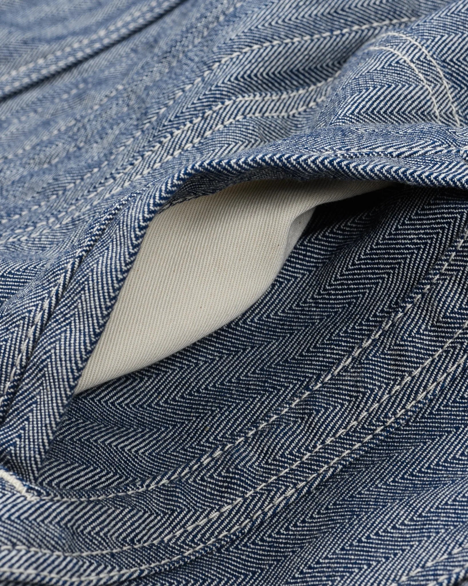 Iron Heart IHJ-164-BLU 10.5oz Herringbone Work Jacket - Indigo