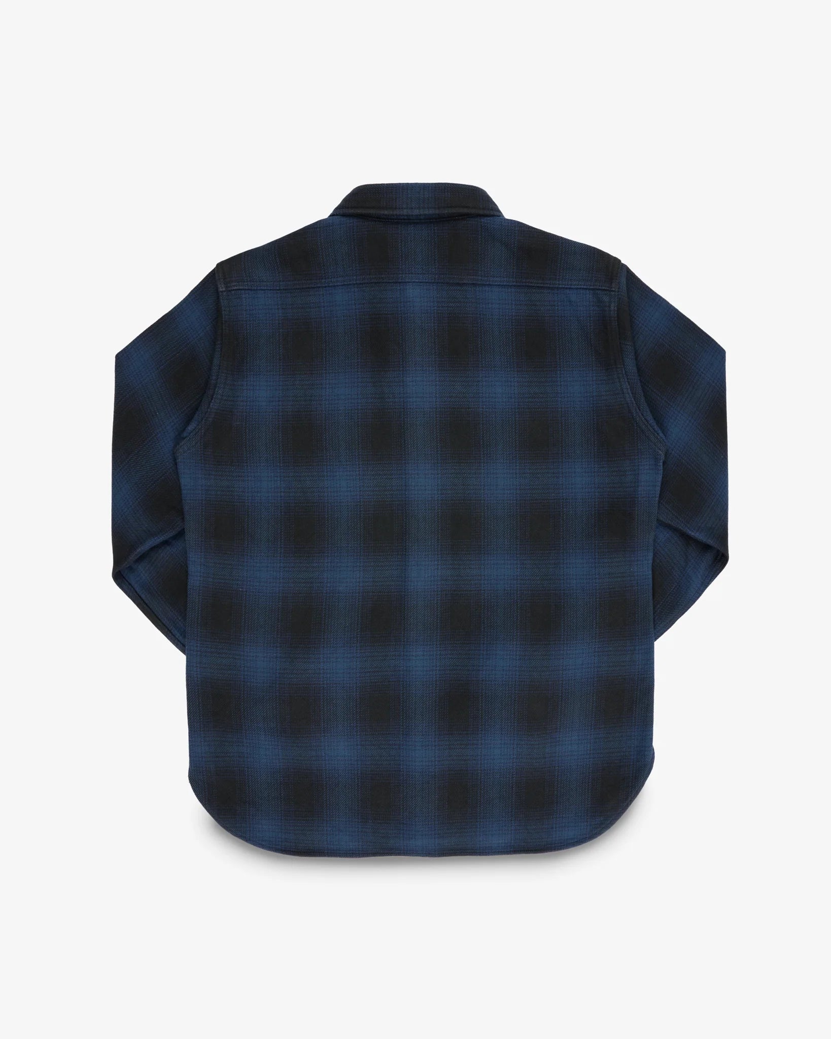 Iron Heart IHSH-265-NAV Ultra Heavy Flannel Ombré Check Work Shirt - Navy/Black