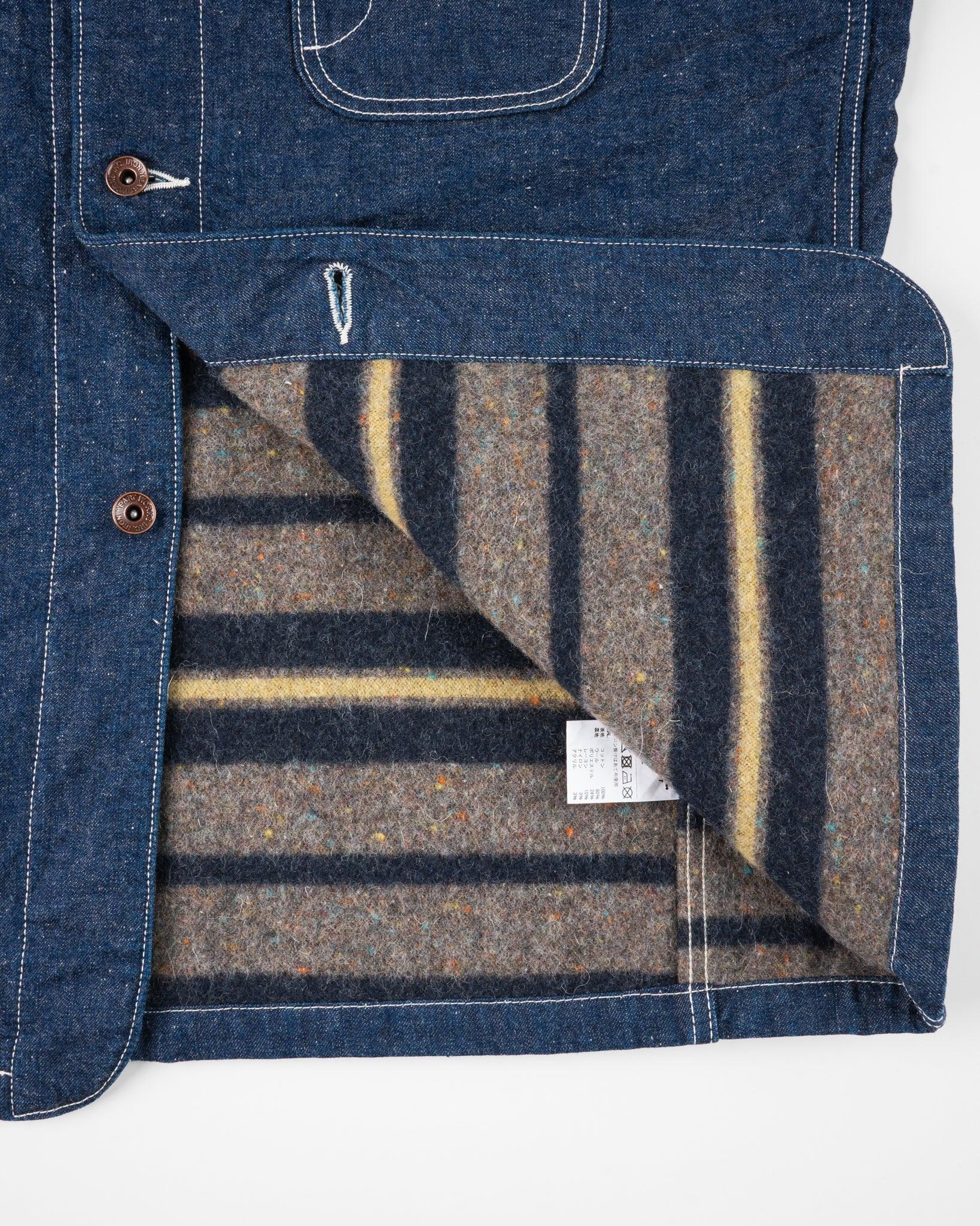Iron Heart IHJ-149-IND 10oz Selvedge Denim Blanket Lined Chore