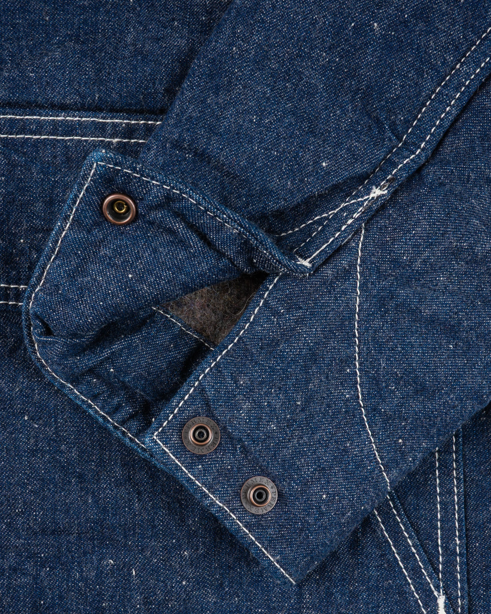 Iron Heart IHJ-149-IND 10oz Selvedge Denim Blanket Lined Chore Jacket - Indigo
