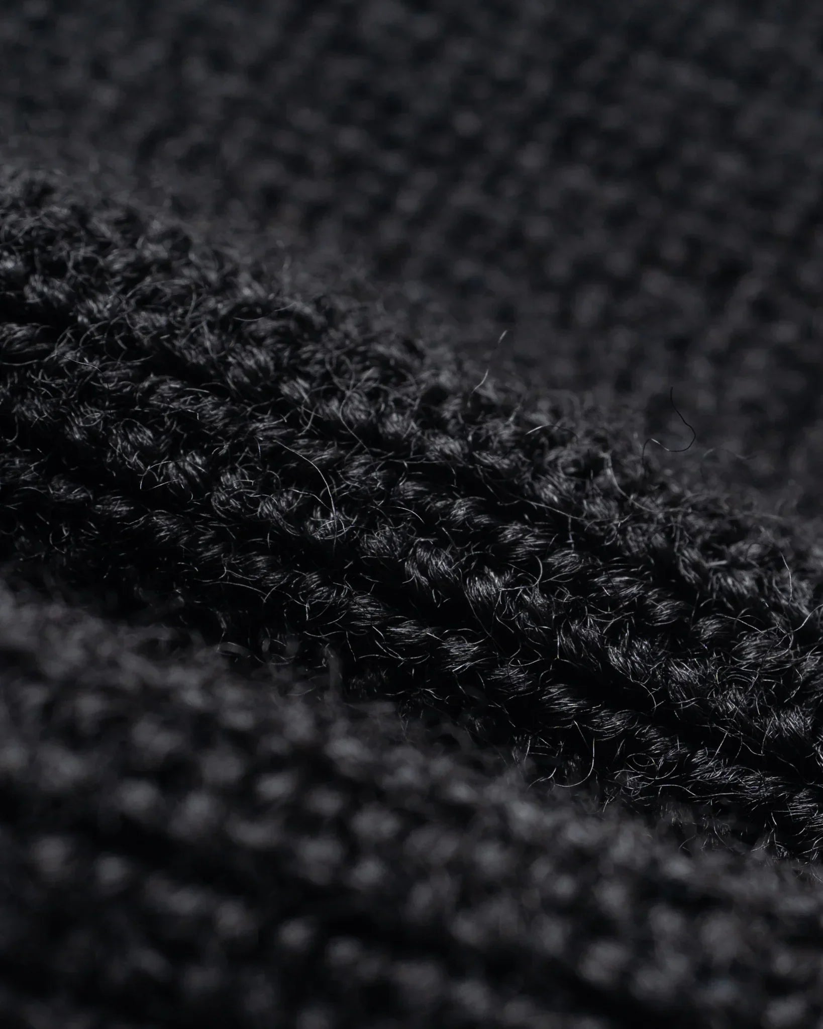 Iron Heart IHG-080-BLK 100% Wool Ribbed Beanie - Black