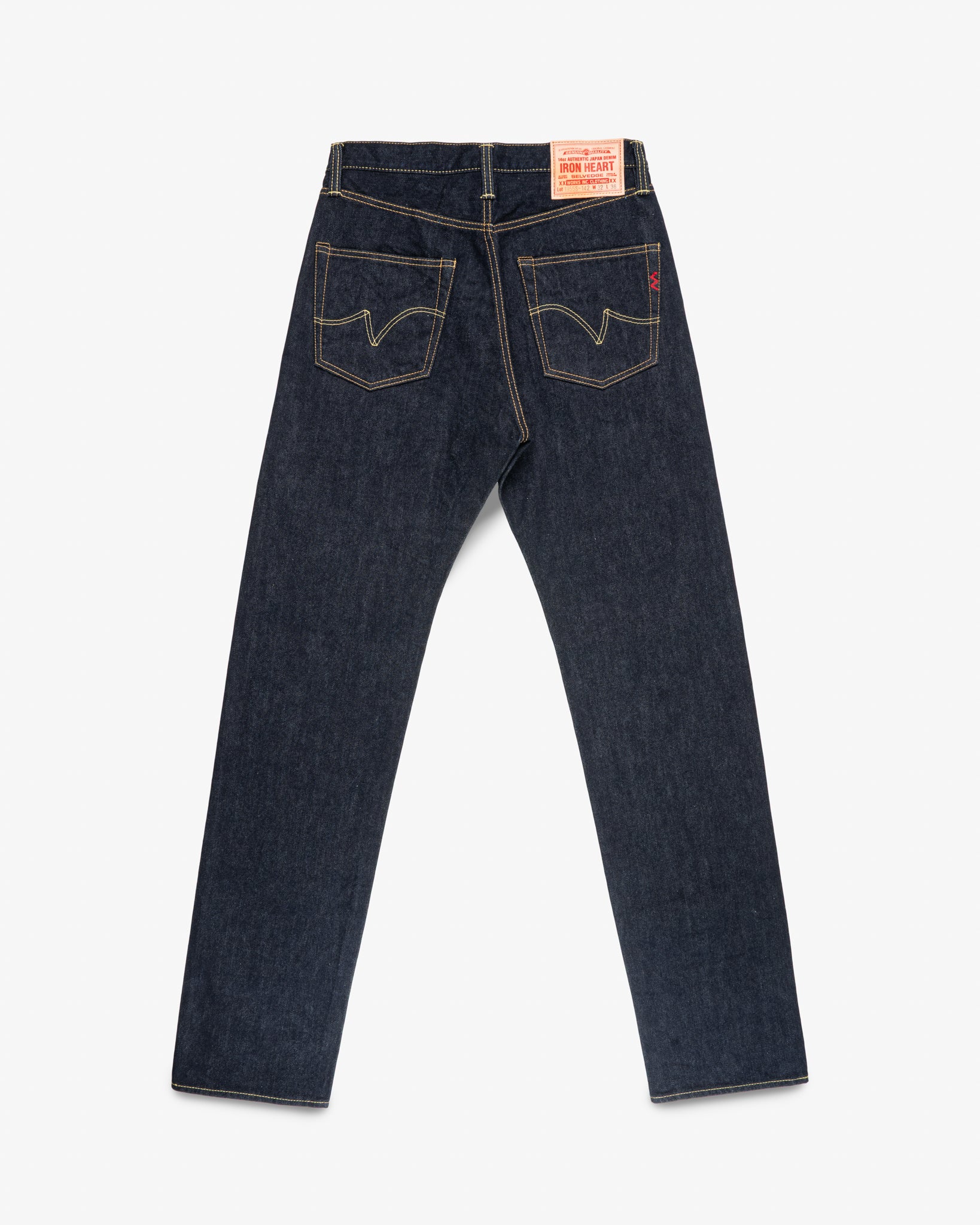 Iron Heart IH-1955S-142 14oz Selvedge Denim "1955" Vintage Tapered Cut Jeans - Indigo