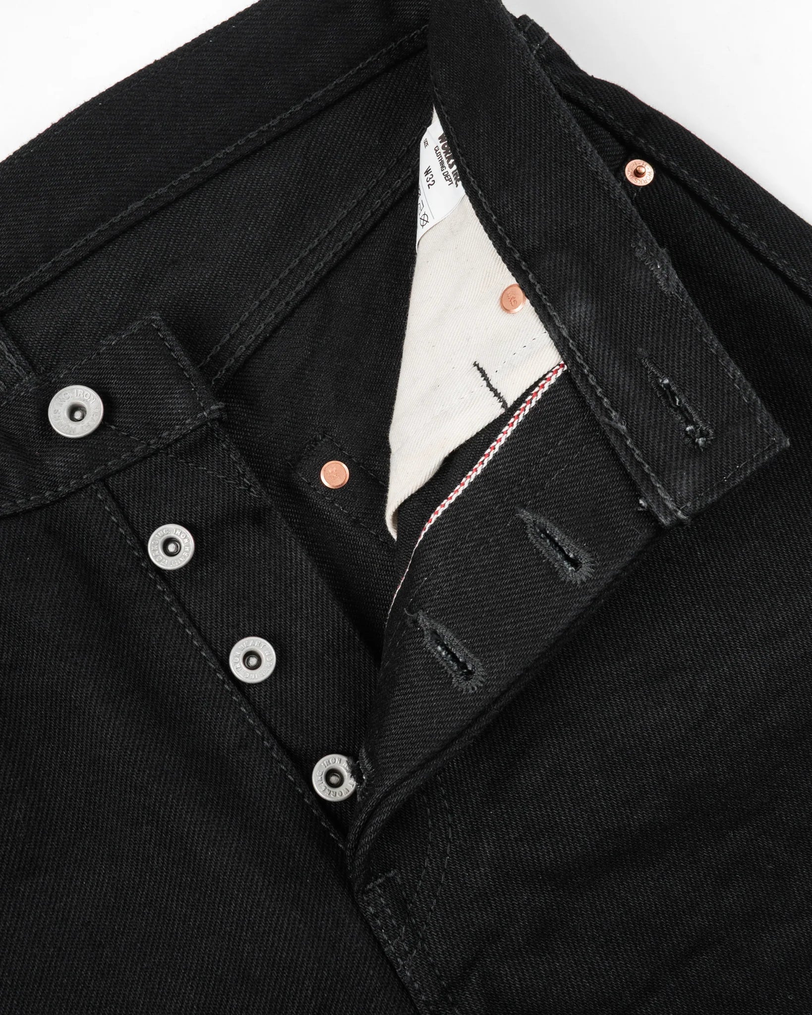 Iron Heart IH-634S-SBG 21oz Selvedge Denim Straight Cut Jeans - Superblack (Fades To Grey)