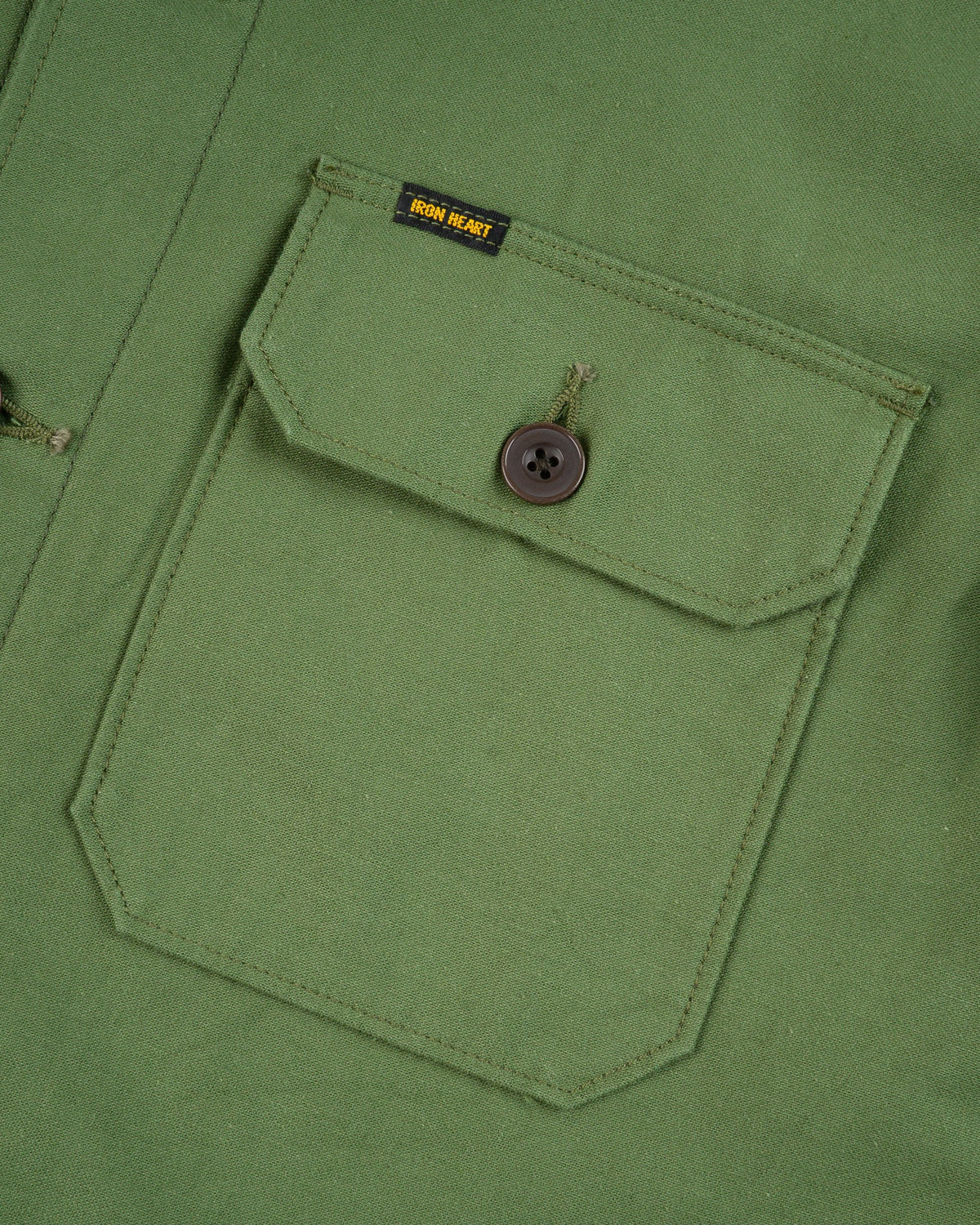 Iron Heart IHSH-451-ODG 9oz Cotton Sateen Military CPO Shirt - Olive Drab Green