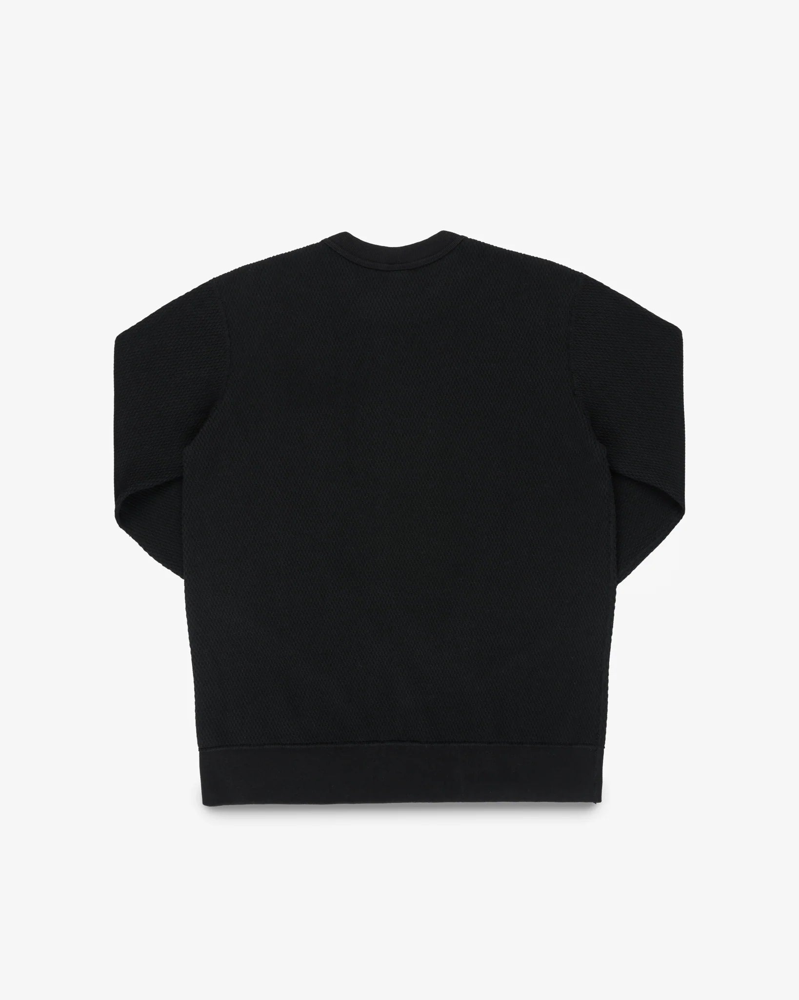 Iron Heart IHSW-86-BLK Heavyweight Thermal Crew Neck Sweater - Black