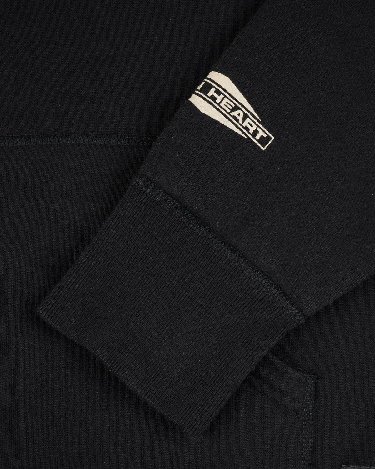Iron Heart IHSW-82L-BLK 14oz Ultra Heavyweight Loopwheel Cotton Zip Up Hoodie - Black