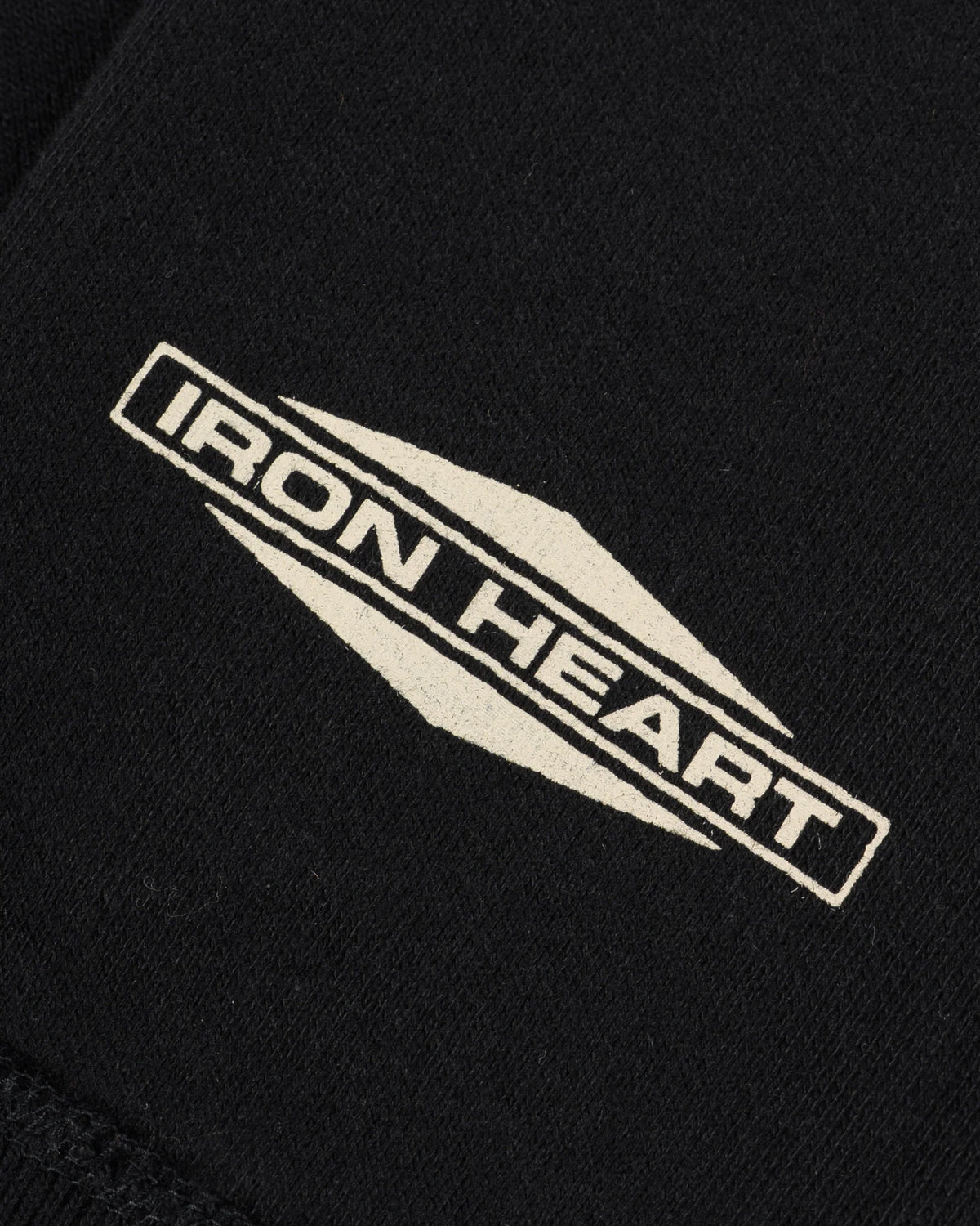 Iron Heart IHSW-82L-BLK 14oz Ultra Heavyweight Loopwheel Cotton Zip Up Hoodie - Black