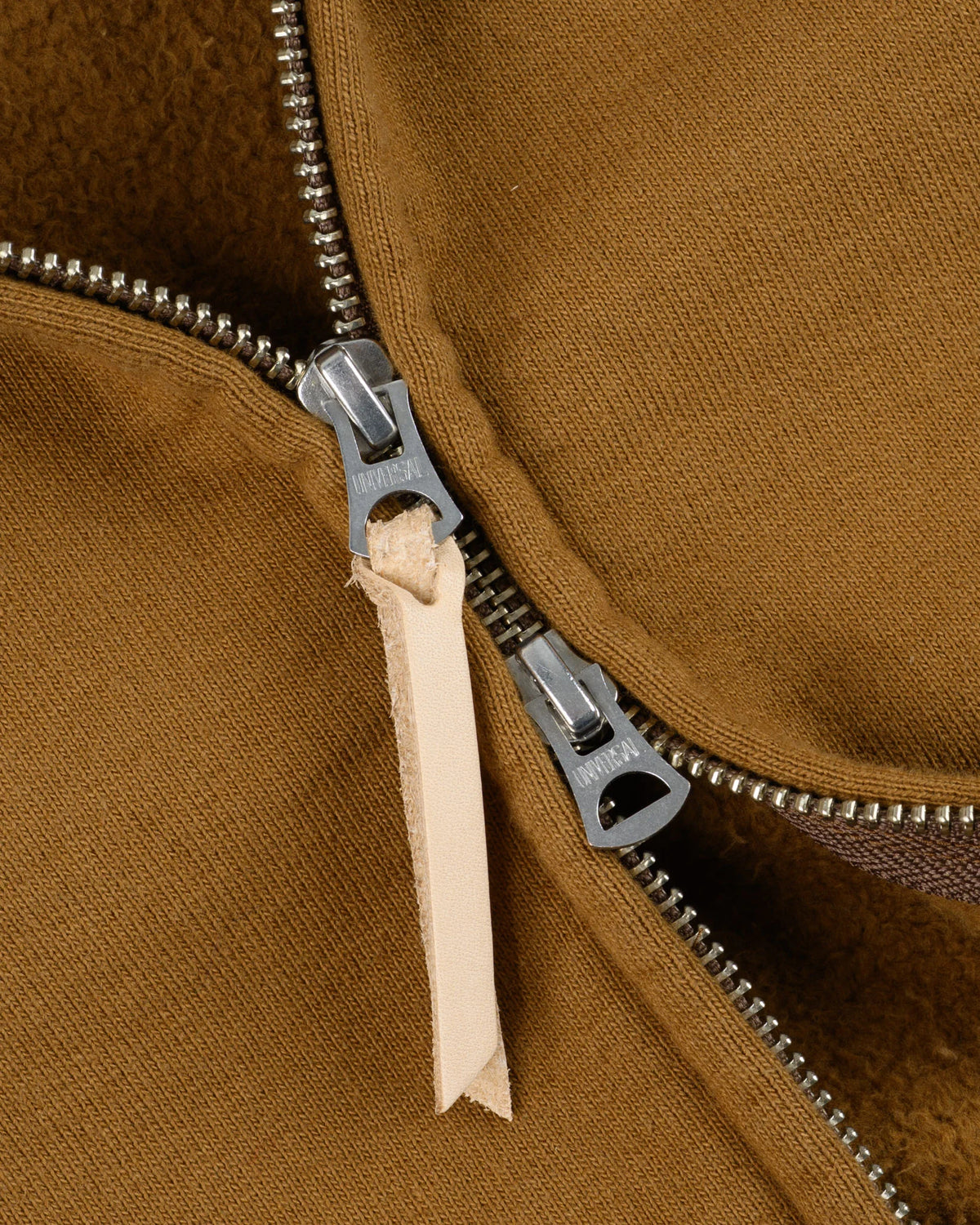 Iron Heart IHSW-82L-BRN 14oz Ultra Heavyweight Loopwheel Cotton Zip Up Hoodie - Brown