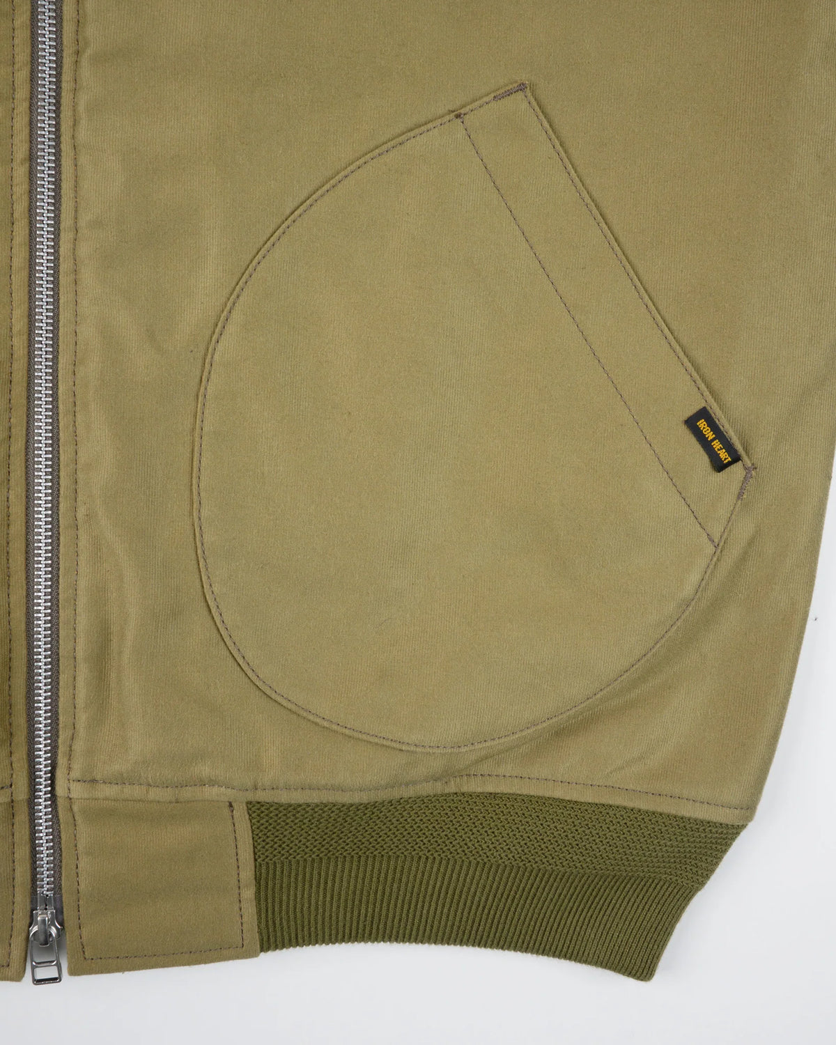 Iron Heart IHM-52-KHA 12oz Whipcord Tanker Jacket - Khaki