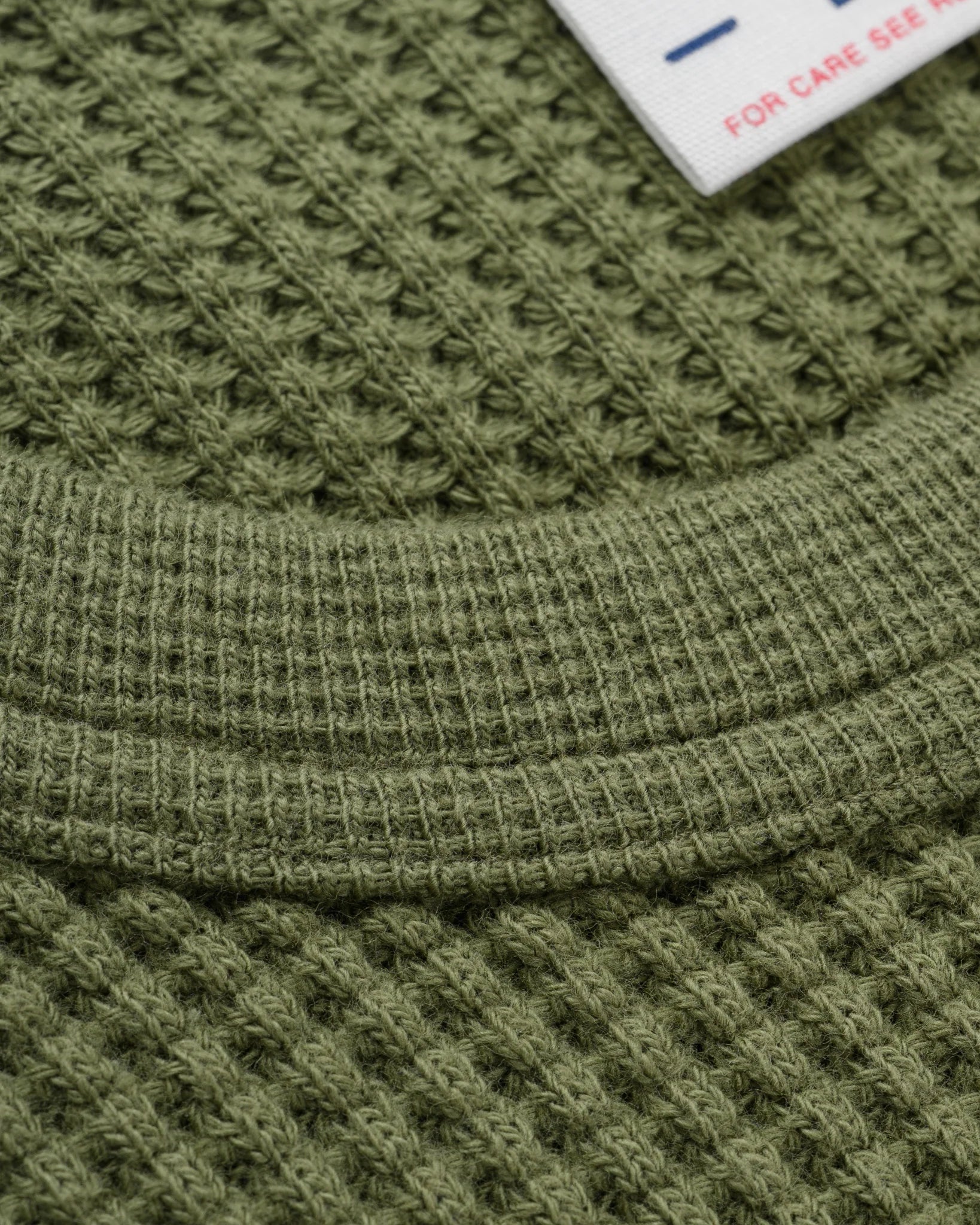 Iron Heart IHTL-1301-OLV Waffle Knit Thermal - Olive