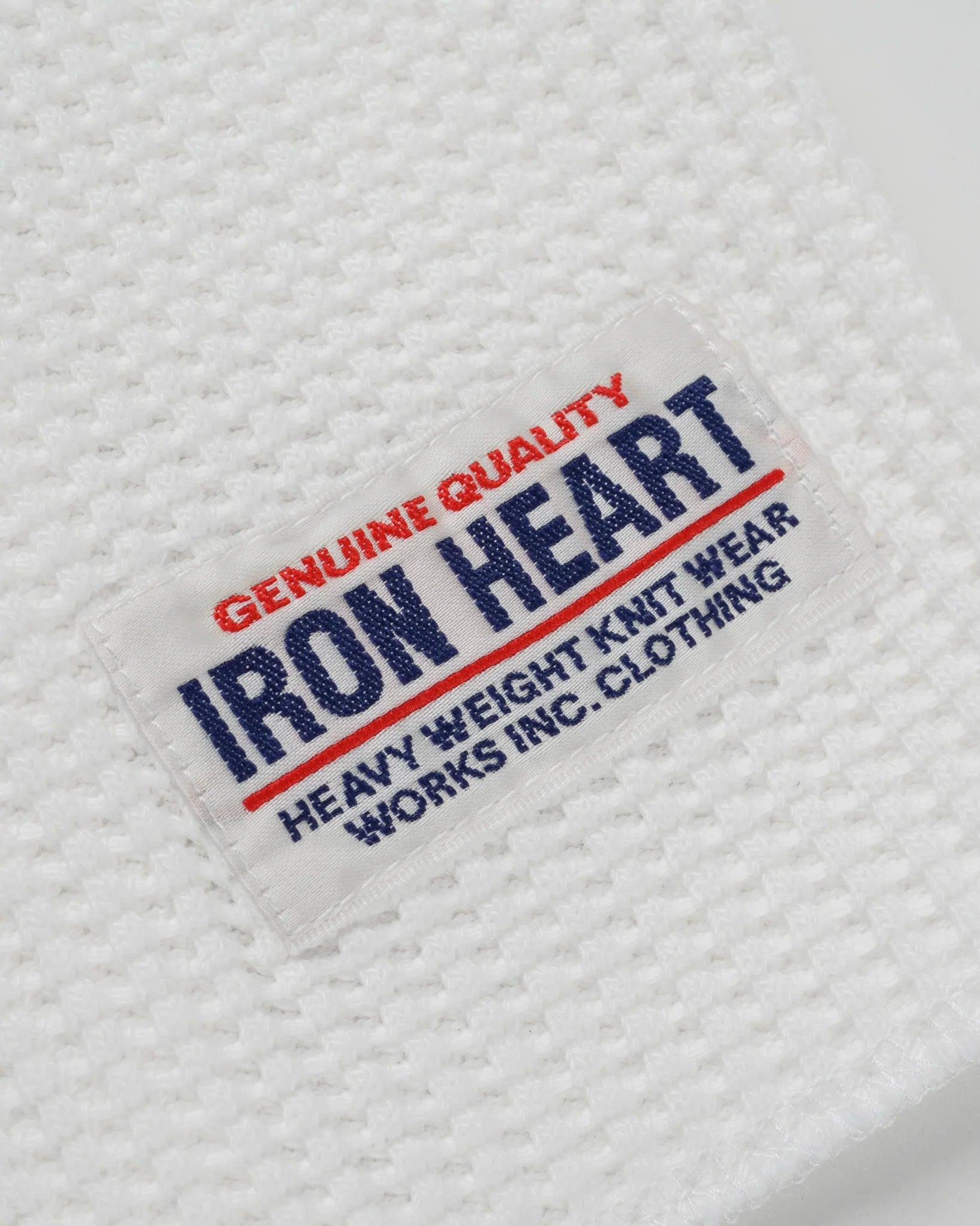 Iron Heart IHTL-1301-WHT Waffle Knit Thermal - White