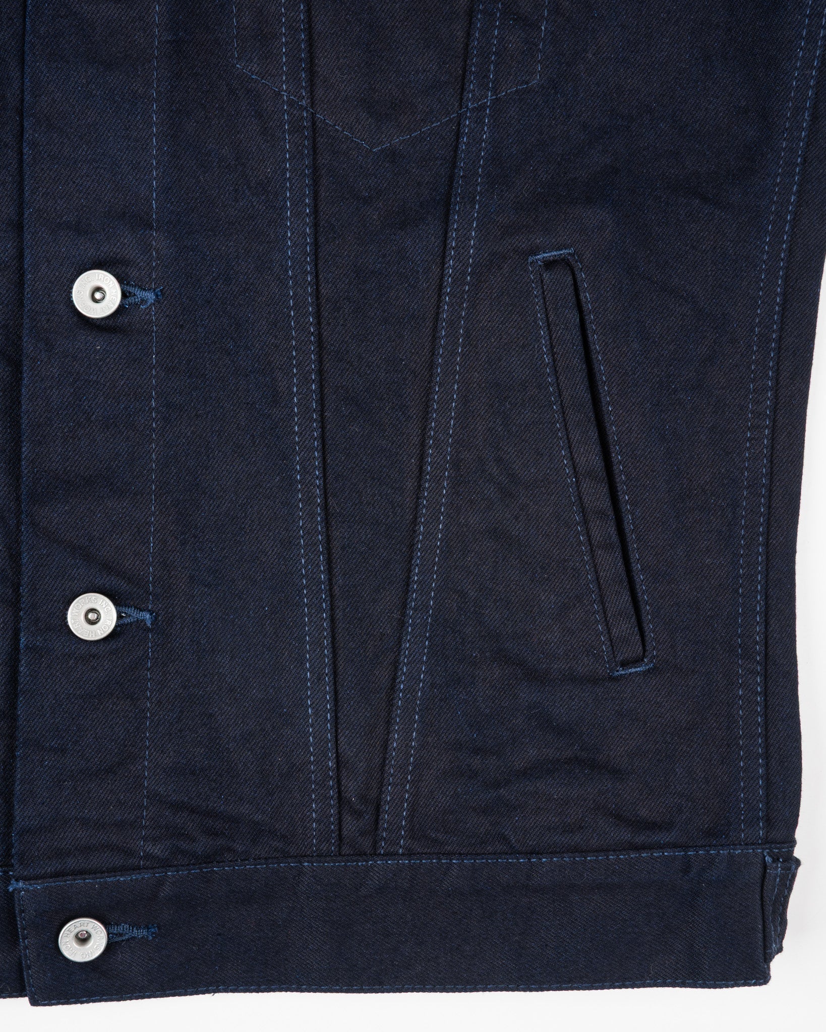 Iron Heart IH-526J-142ib 14oz Selvedge Denim Modified Type III Jacket - Indigo/Black