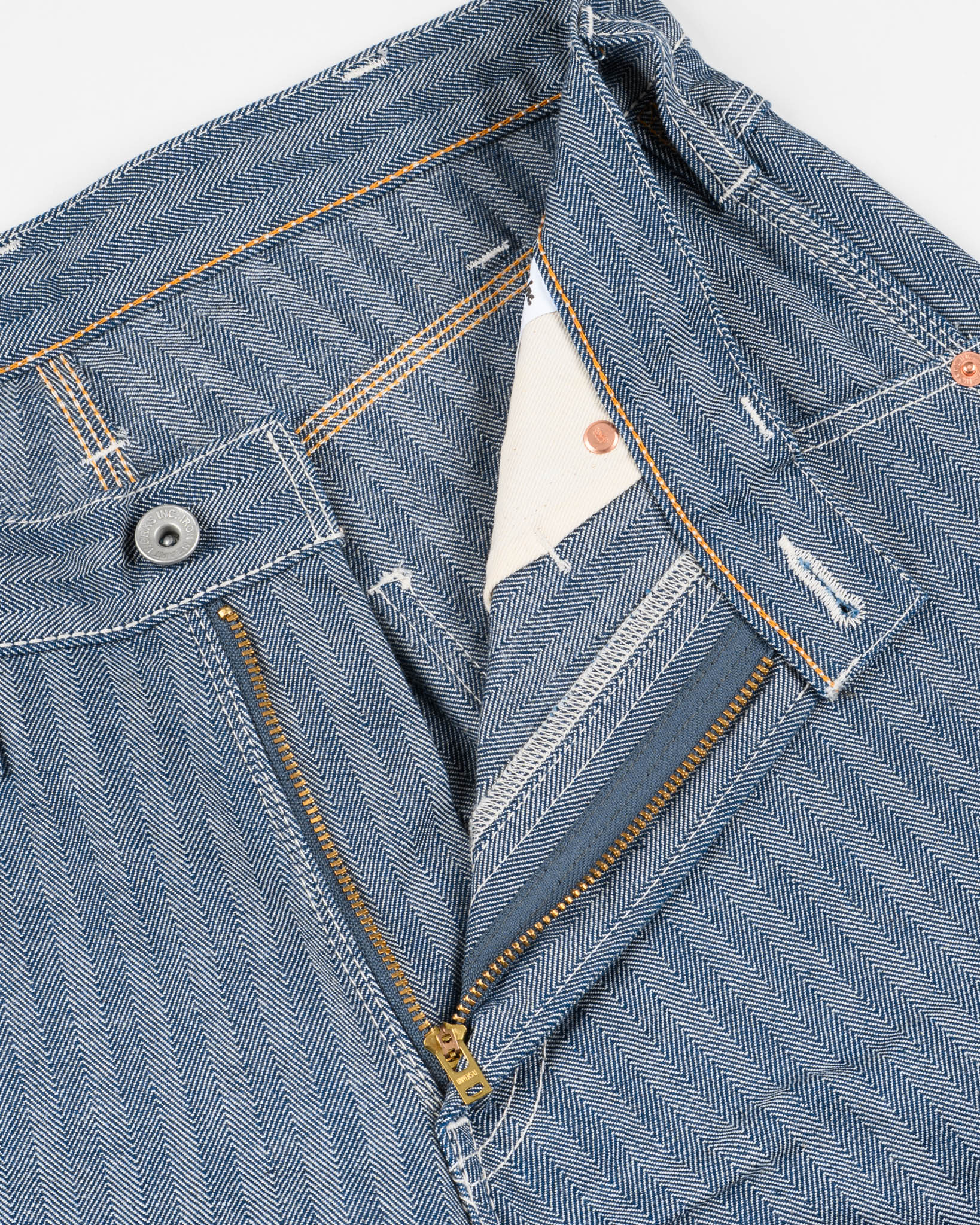 Iron Heart IH-830-IND 10.5oz Herringbone Painter’s Pants - Indigo