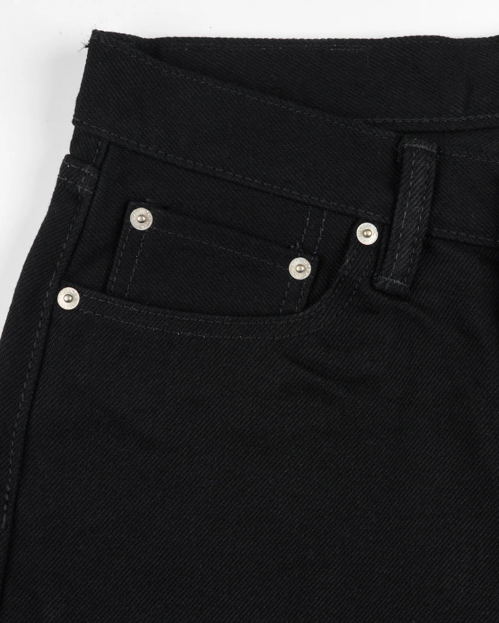 Iron Heart IH-888S-SBG 21oz Selvedge Denim Relaxed Tapered Cut Jeans - Superblack (Fades To Grey)