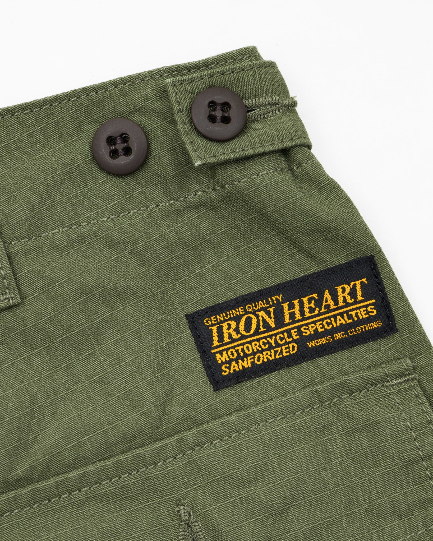 Iron Heart IH-747-GRN 8oz Ripstop Baker Pants - Army Green