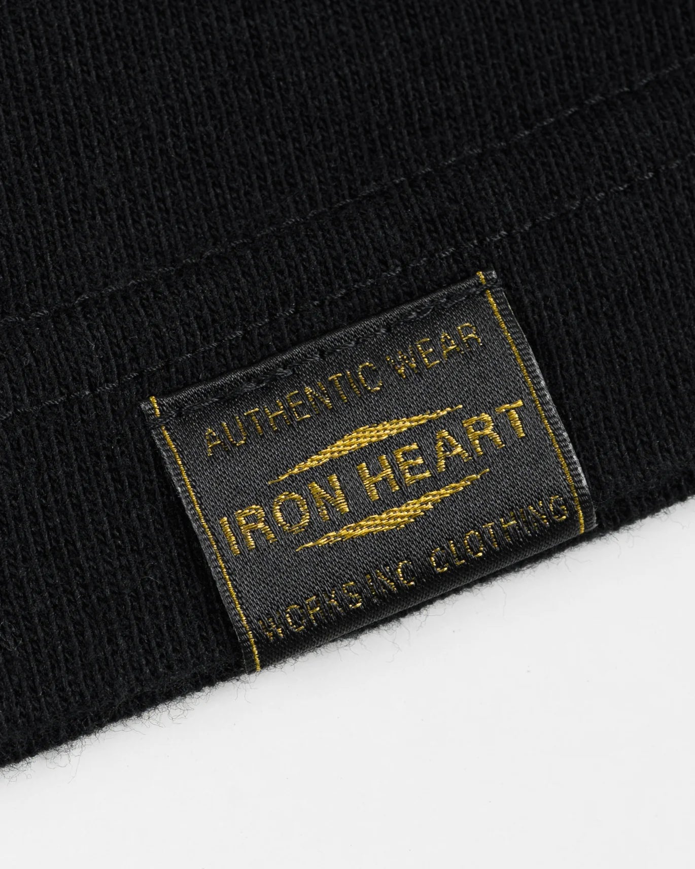Iron Heart IHT-1610L-BLK 6.5oz Loopwheel Crew Neck T-Shirt (Longer Body) - Black