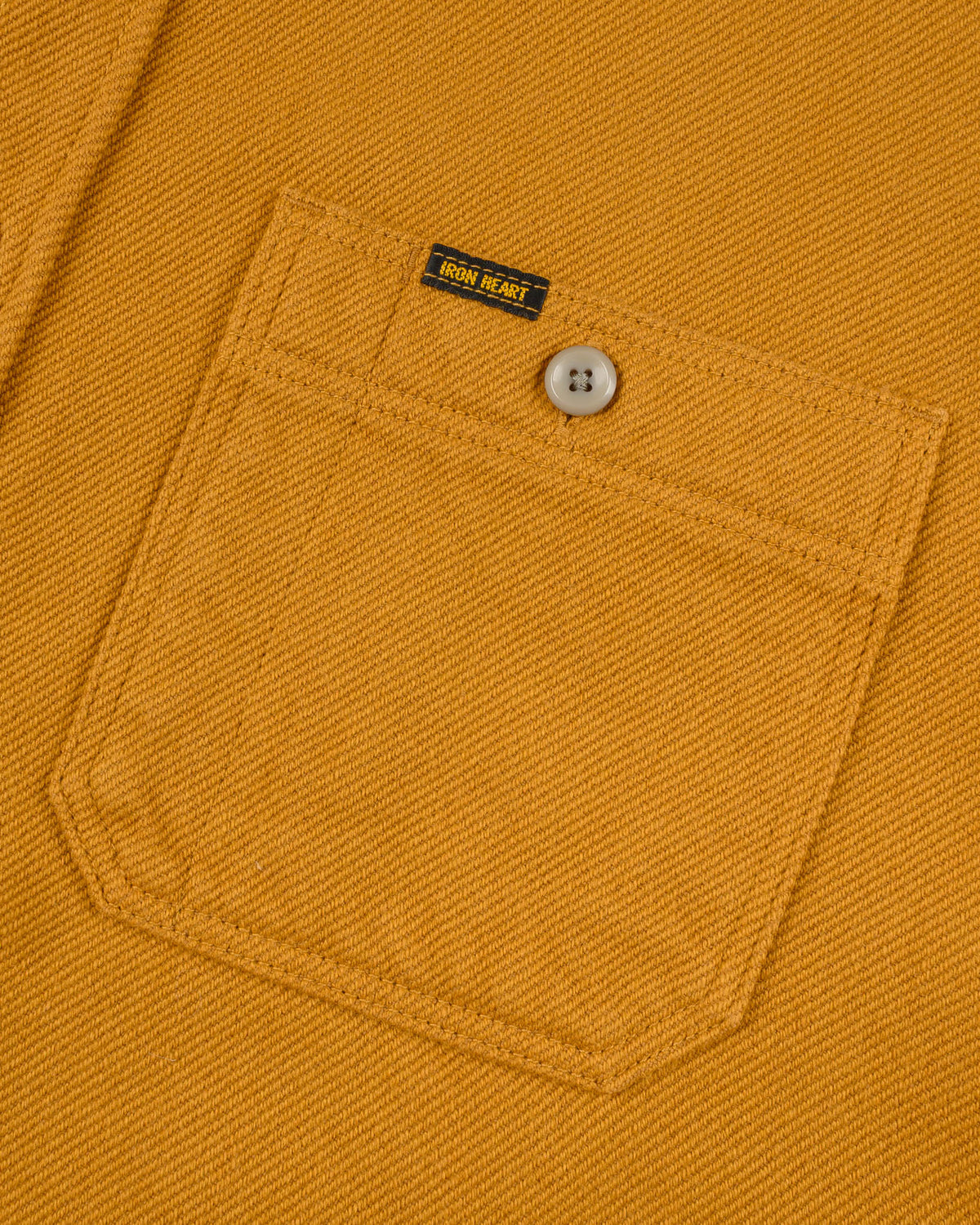 Iron Heart IHSH-452-CAM Ultra Heavy Flannel Work Overshirt - Overdyed Camel