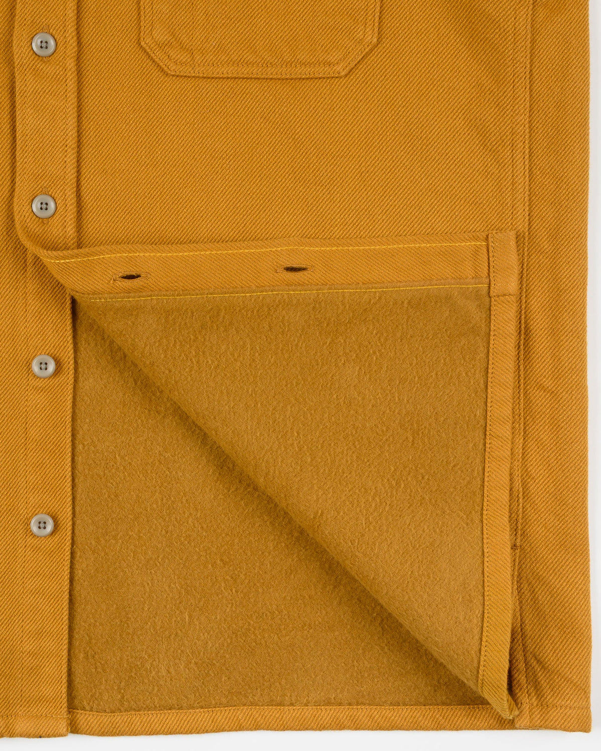 Iron Heart IHSH-452-CAM Ultra Heavy Flannel Work Overshirt - Overdyed Camel