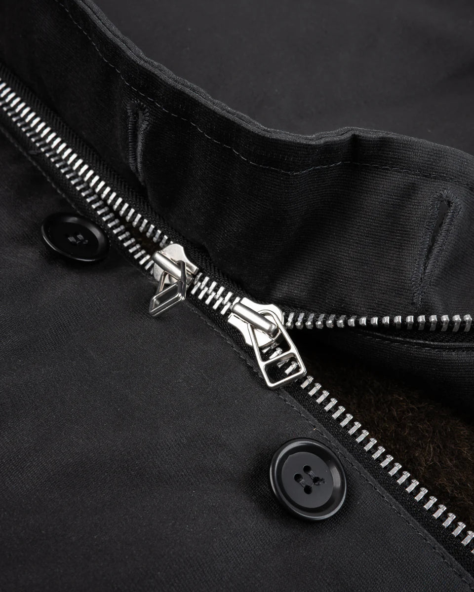 Iron Heart IHM-37-BLK Oiled Whipcord N1 Deck Jacket - Black