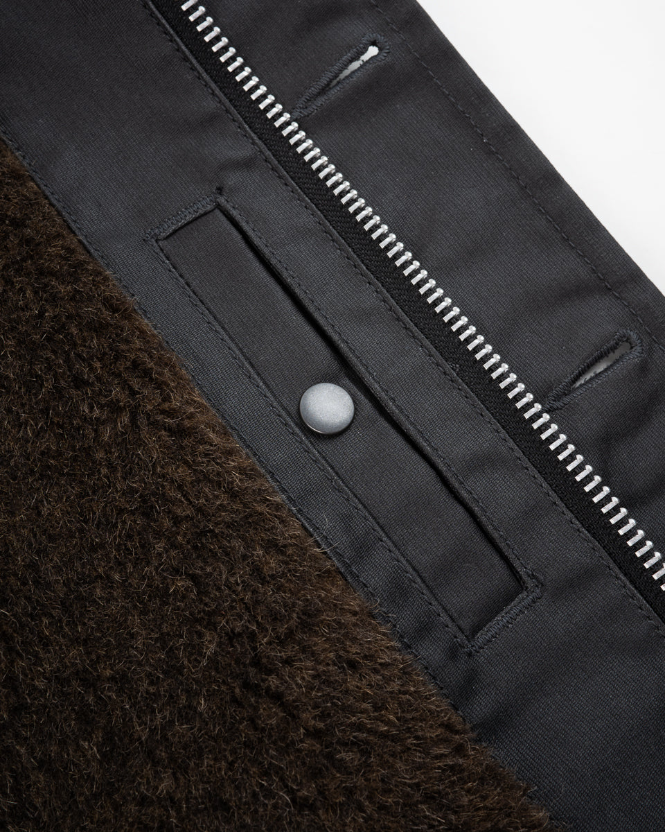 Iron Heart IHM-37-BLK Oiled Whipcord N1 Deck Jacket - Black