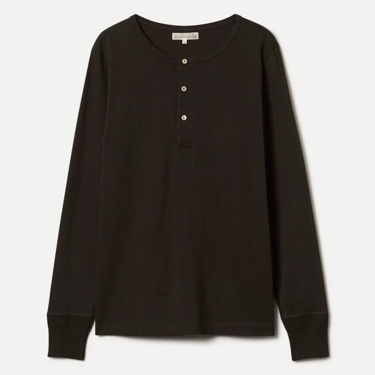 Merz B. Schwanen 2M06 Machine Refined Long Sleeve Henley - Forest