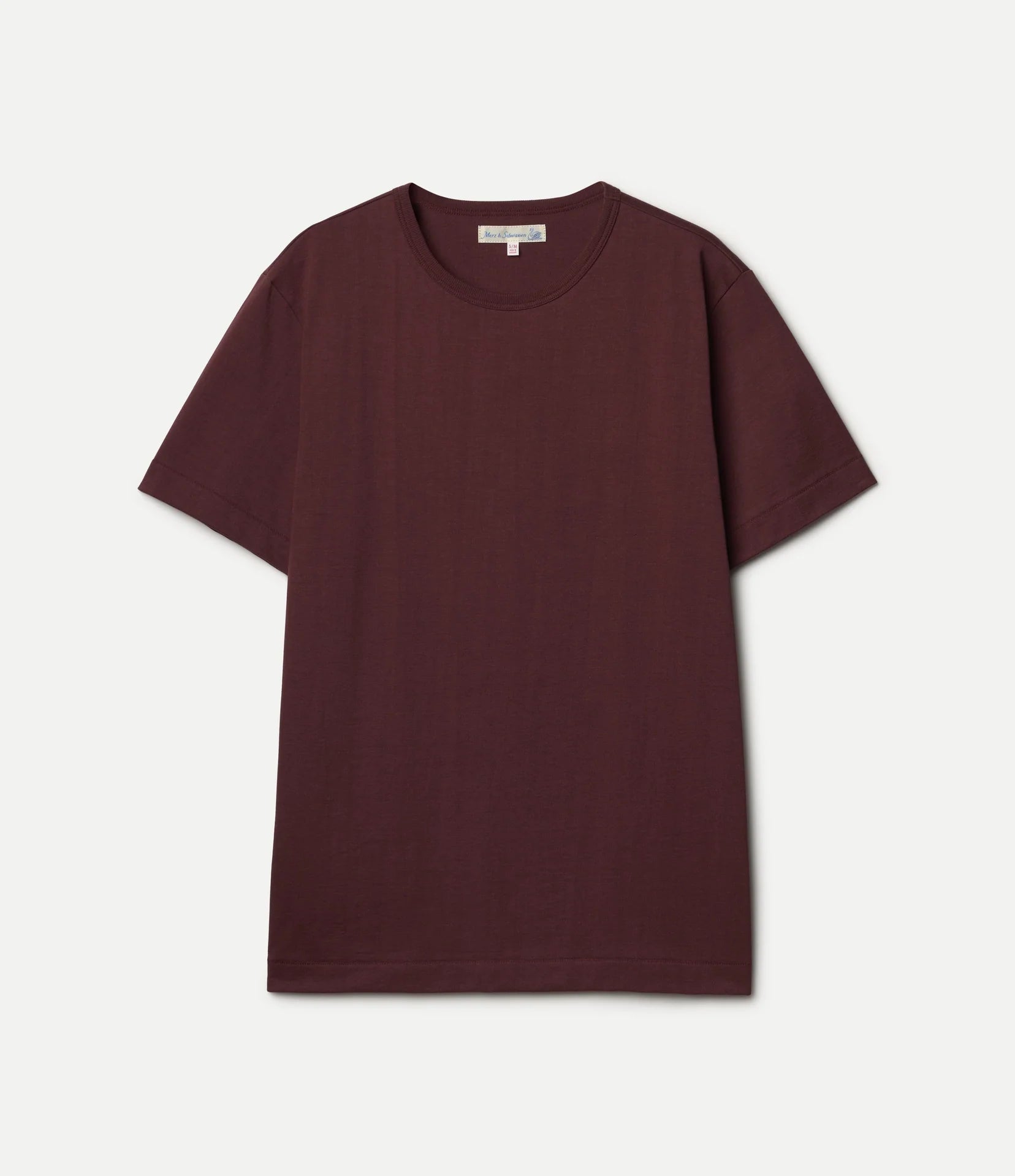 Merz b. Schwanen 2S14 Loopwheeled Relaxed Fit Heavyweight T-Shirt - Burgundy